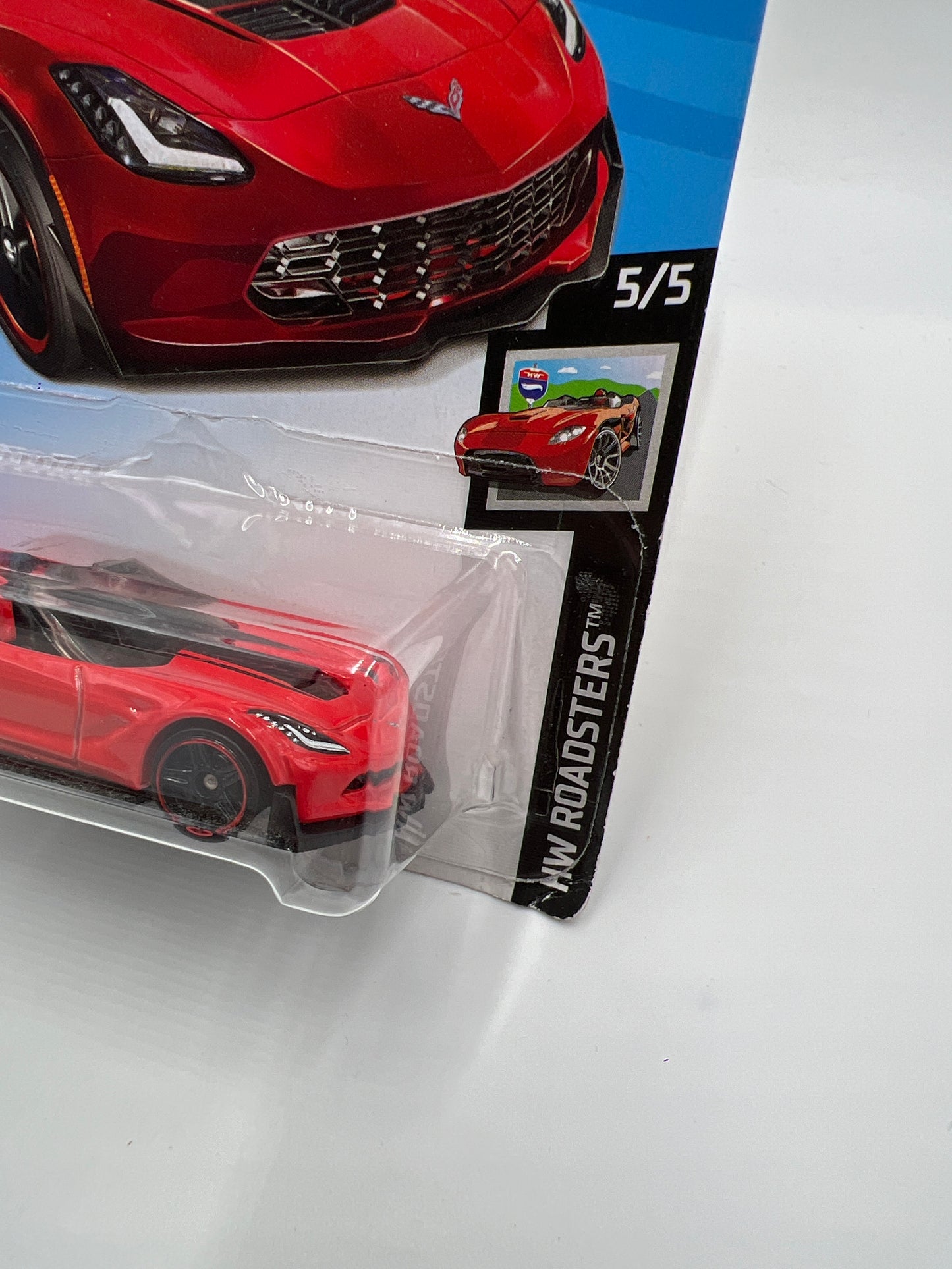 2019 Hot Wheels Roadsters #95 Corvette C7 Z06 Convertible Red 7C