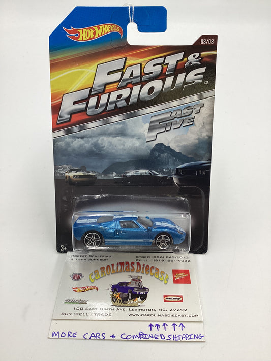 2015 Hot Wheels Fast & Furious #8 Ford Gt-40 Blue 70G