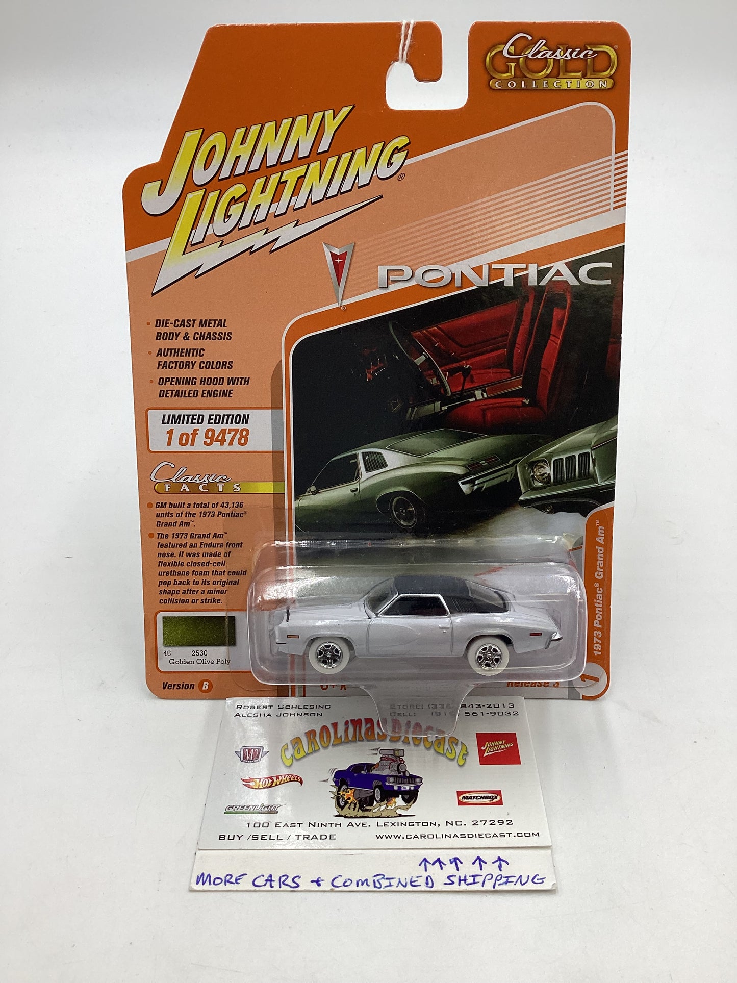 Johnny Lightning White Lightning Chase 1973 Pontiac Grand Am