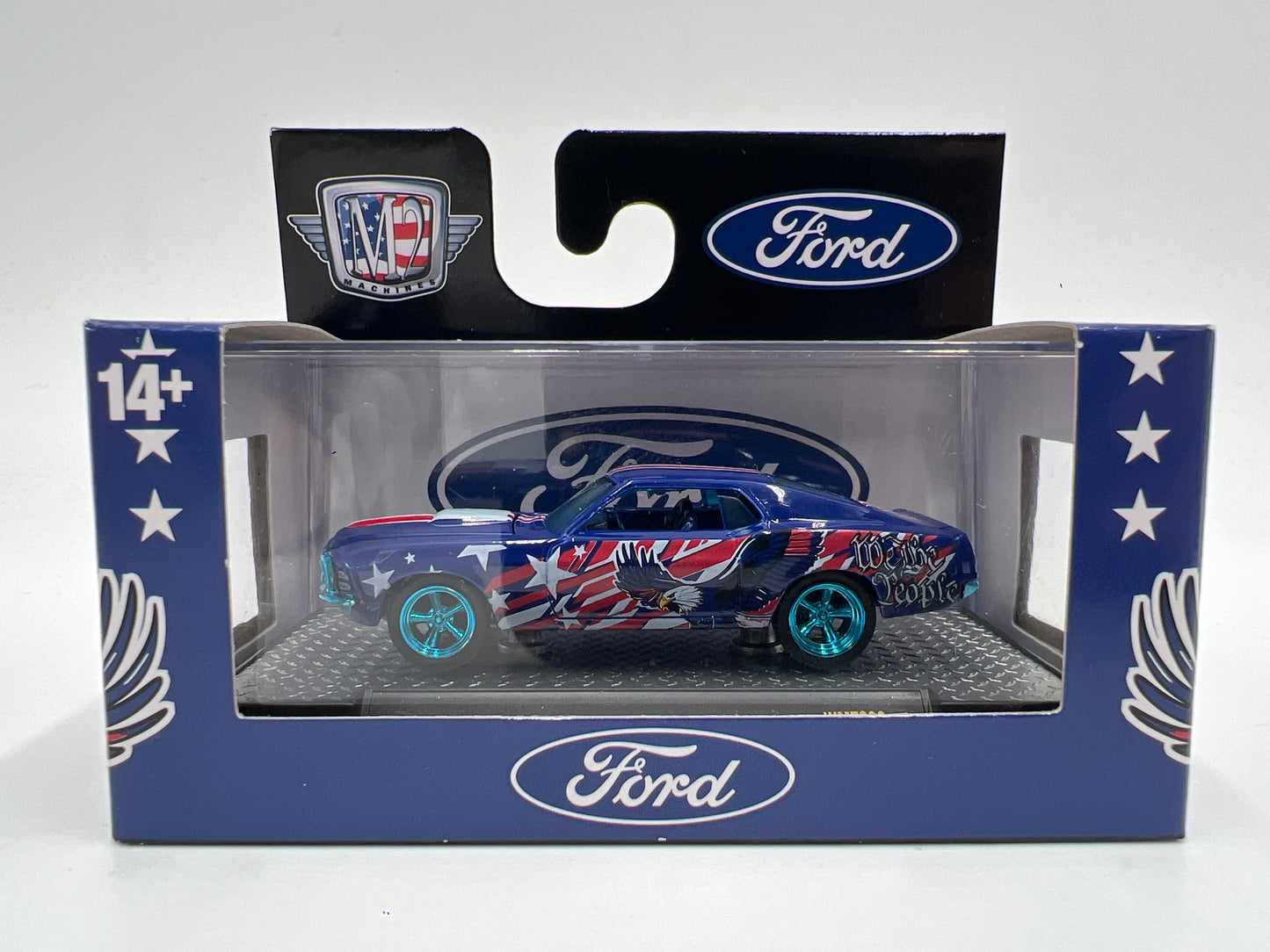 M2 Machines Walmart Exclusive CHASE 1970 Ford Mustang Custom Blue WMTS20
