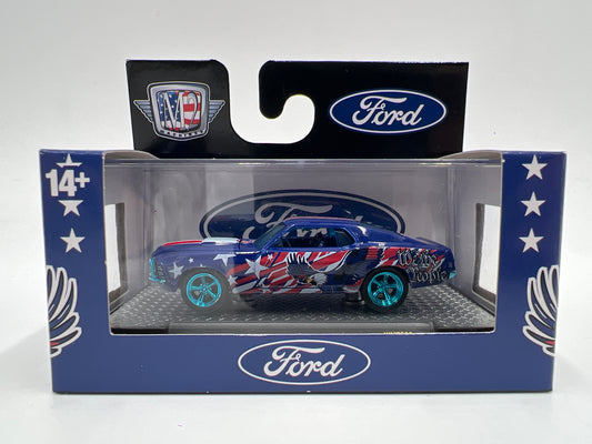 M2 Machines Walmart Exclusive CHASE 1970 Ford Mustang Custom Blue WMTS20
