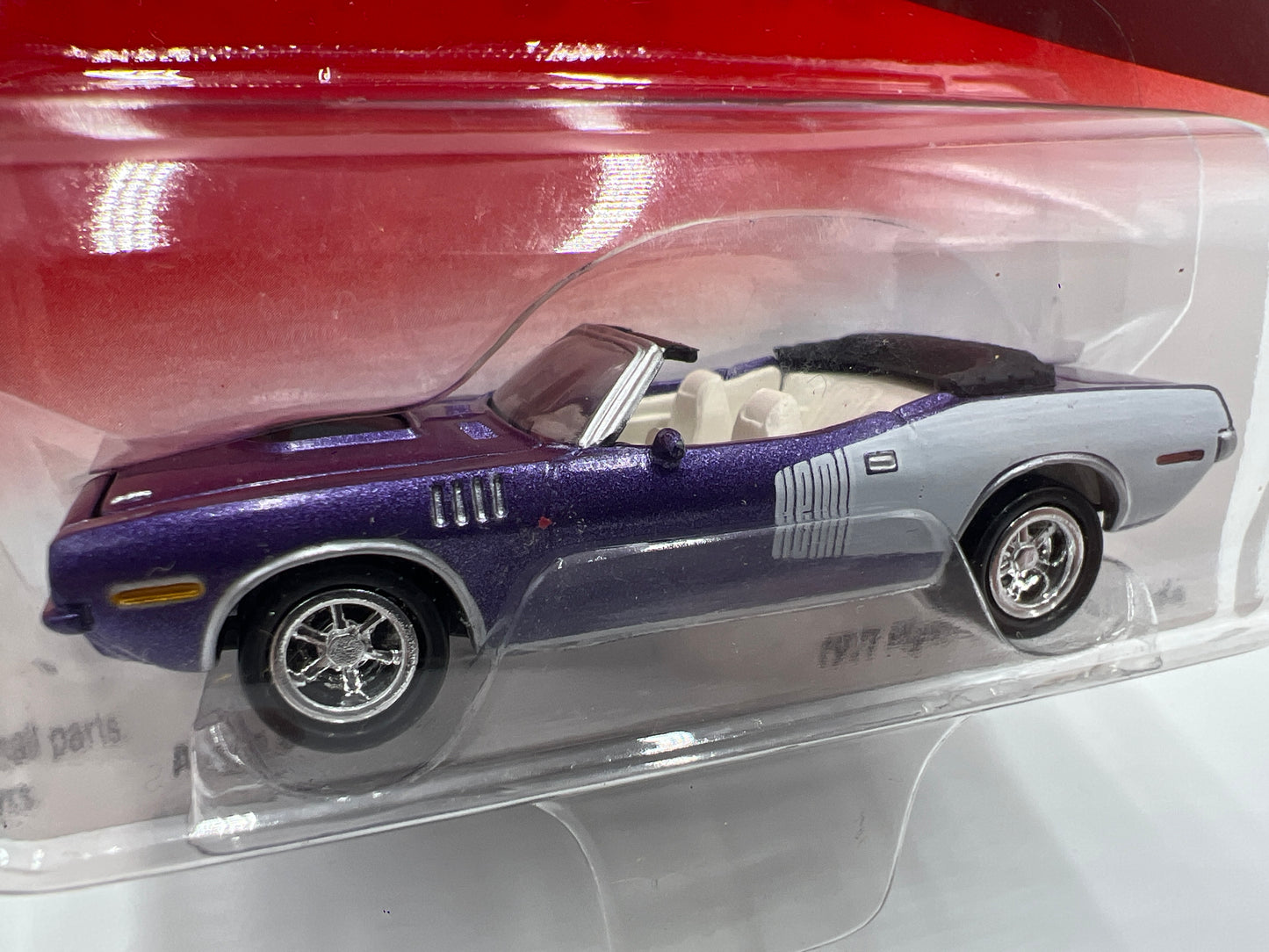Johnny Lightning Ragtops 1971 Plymouth Hemi Cuda Purple Bad Card 228G
