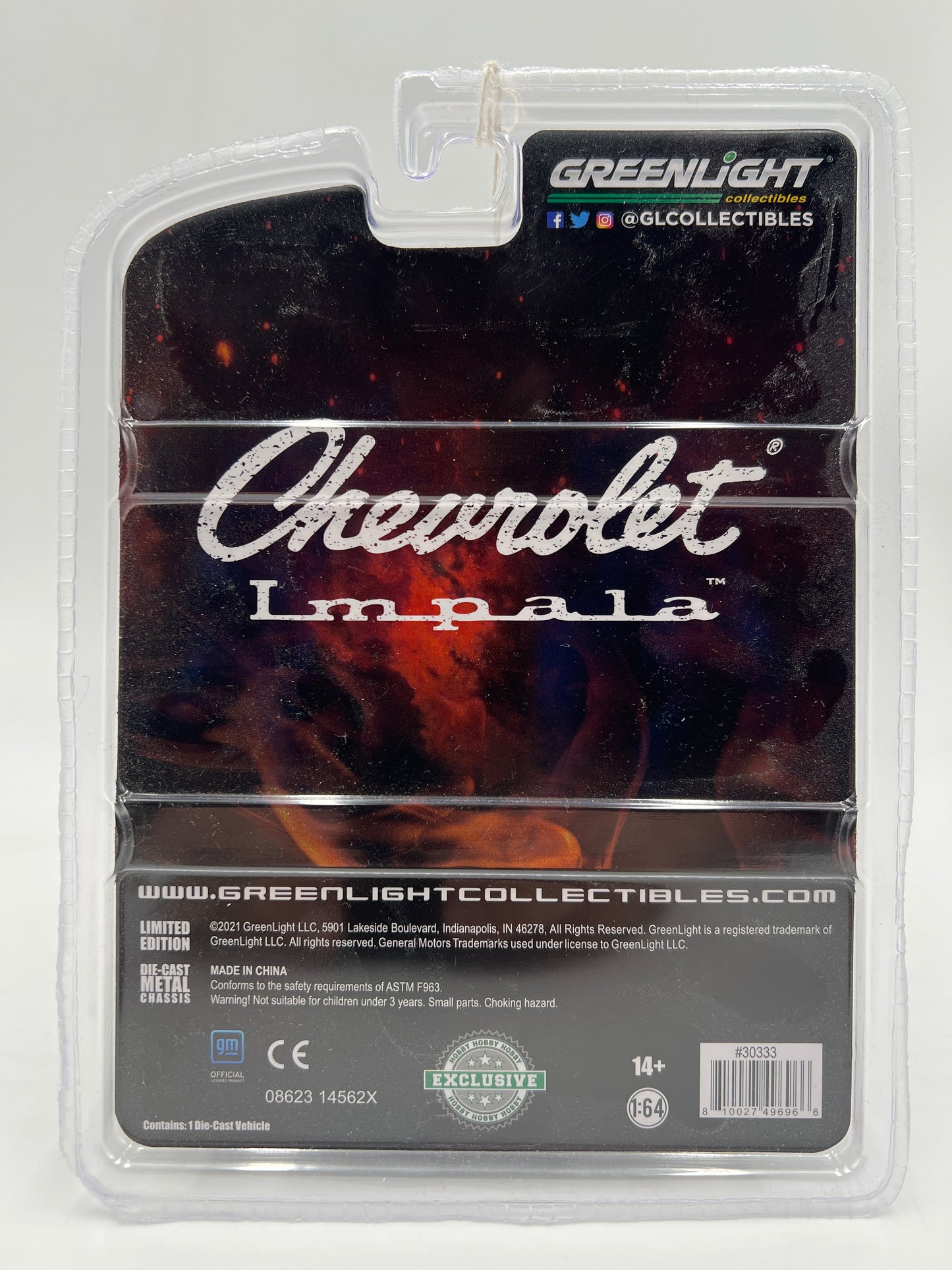 Greenlight Hobby Exclusive CHASE 1967 Chevrolet Impala Sport Sedan Black