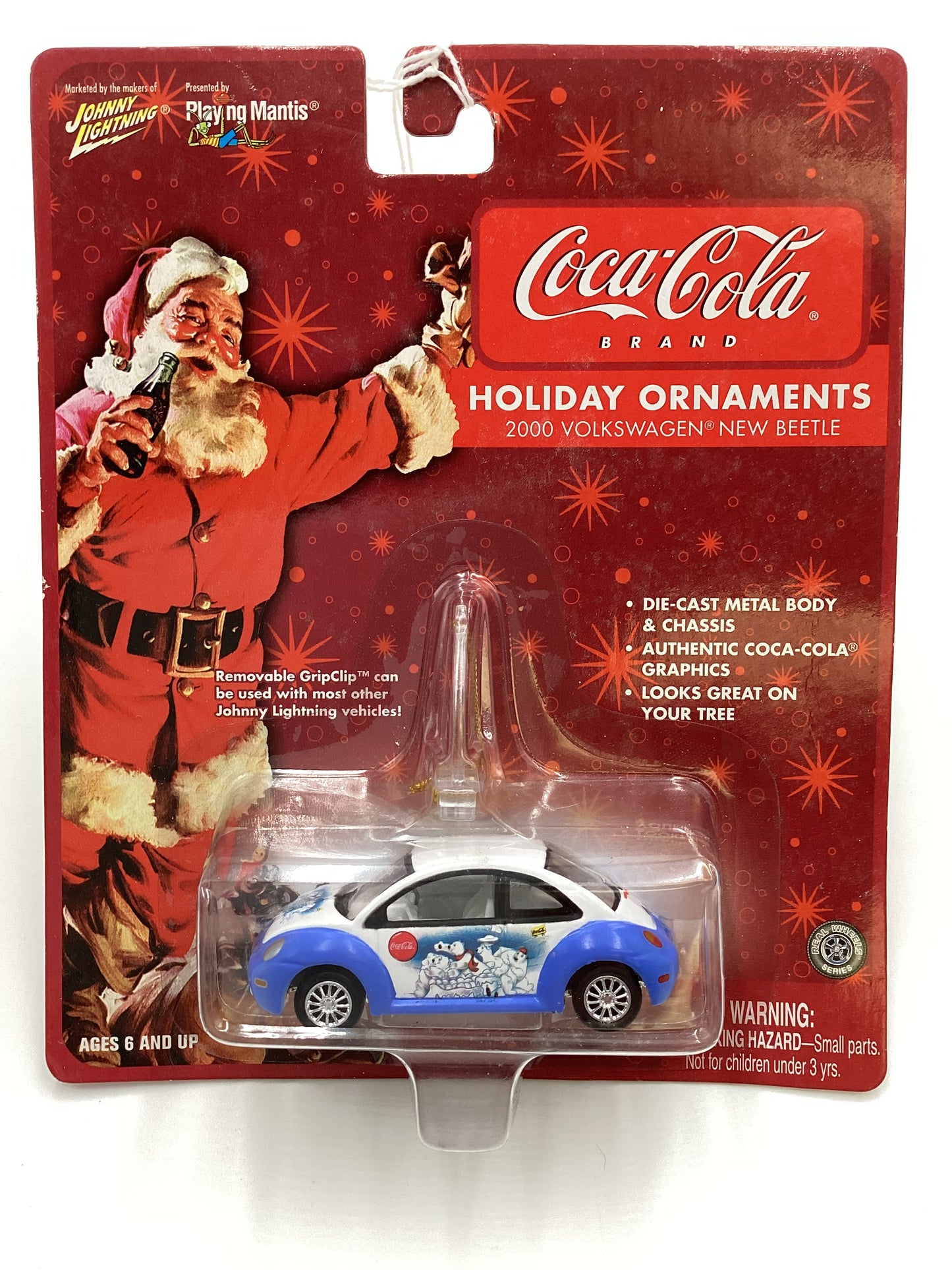 Johnny Lightning Coca Cola Holiday Ornaments 2000 Volkswagen New Beetle 228A