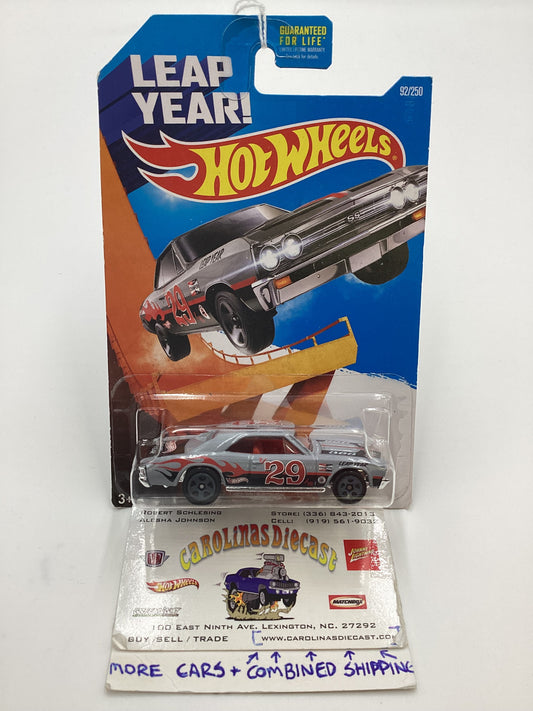 2016 Hot Wheels Leap Year Card #92 67 Chevelle SS 396 Primer Gray 6C