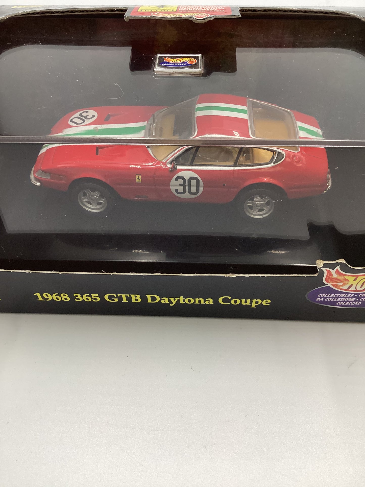 Hot Wheels Collectibles 1:43 Scale Black Box 1968 Ferrari 365 GTB Daytona Coupe Red * Box Damage*