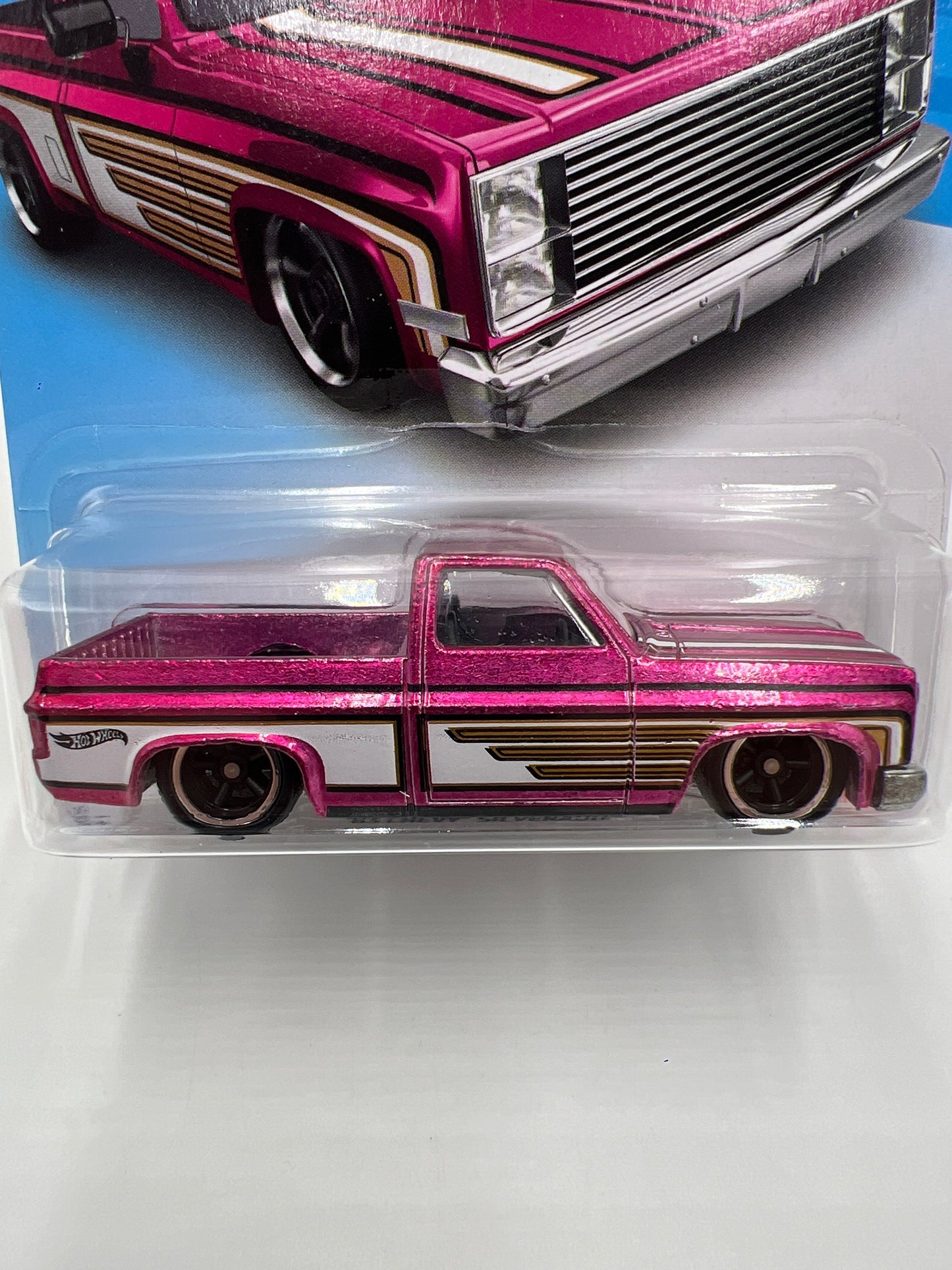 2021 Hot Wheels Legends Tour 83 Chevy Silverado Pink W/Protector