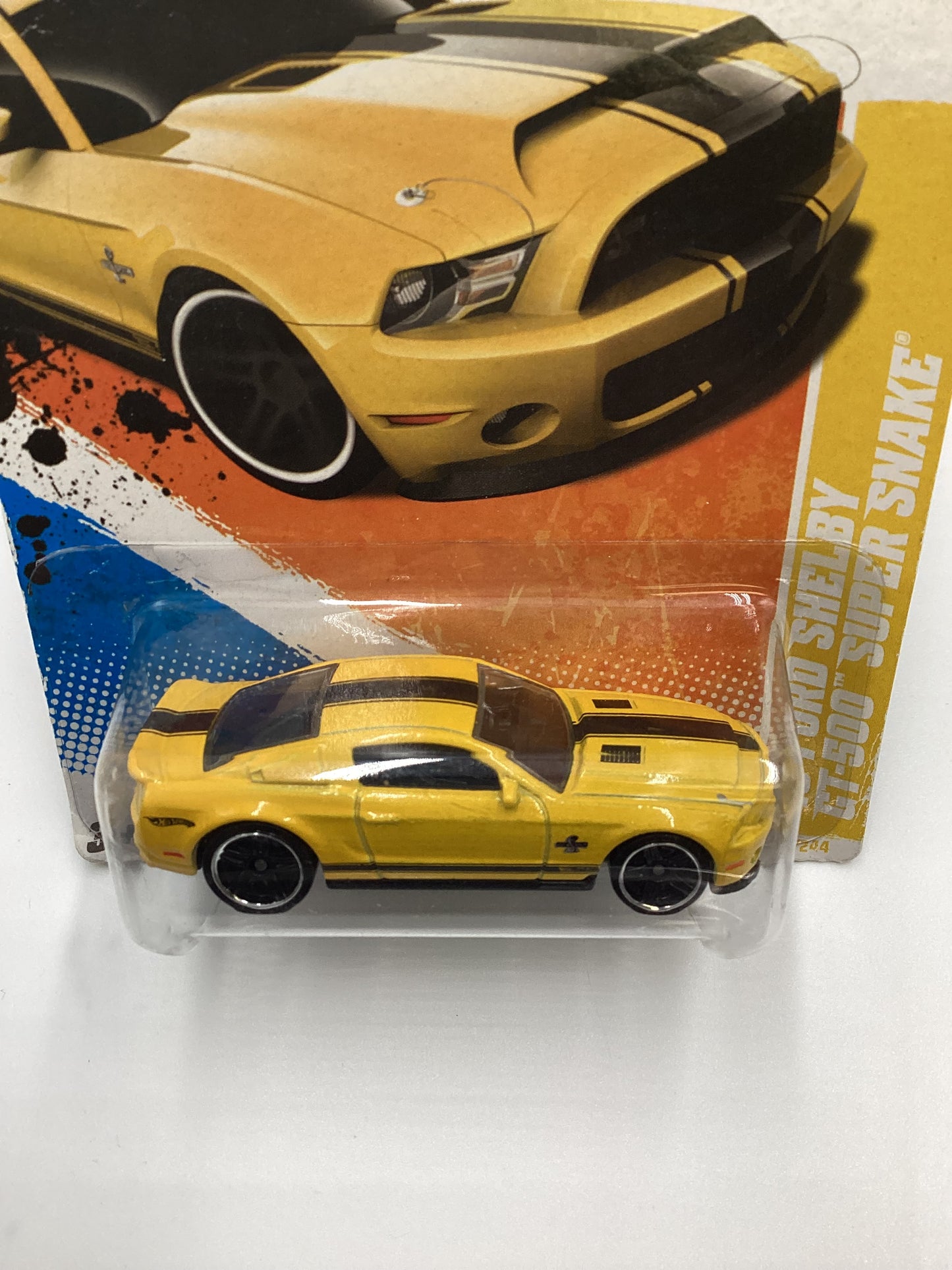 2011 Hot Wheels #3 10 Ford Shelby GT-500 Super Snake Yellow 19D