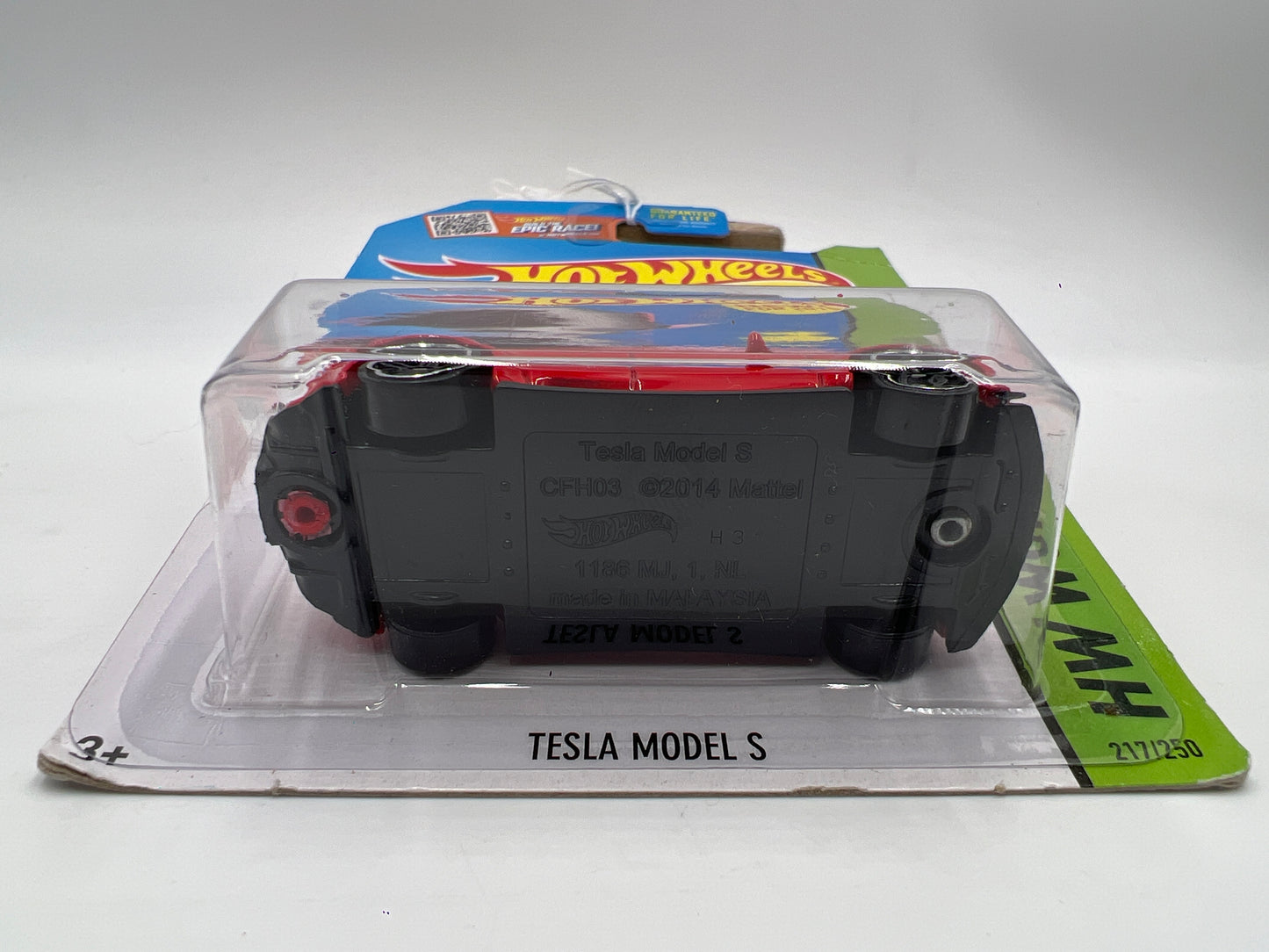 2015 Hot Wheels Workshop #217 Tesla Model S Red 48C