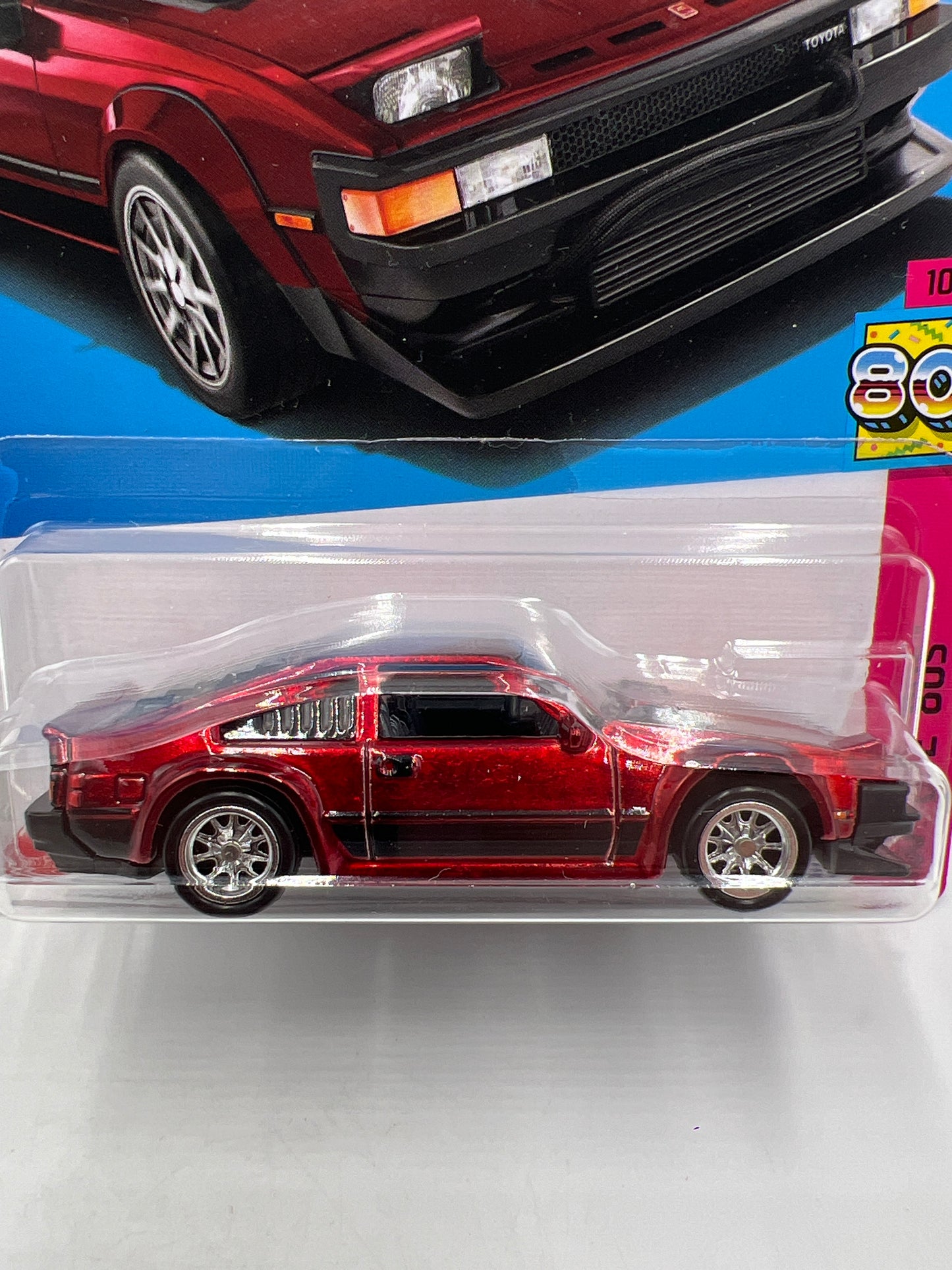 2023 Hot Wheels Super Treasure Hunt #167 82 Toyota Supra Red W/Protector