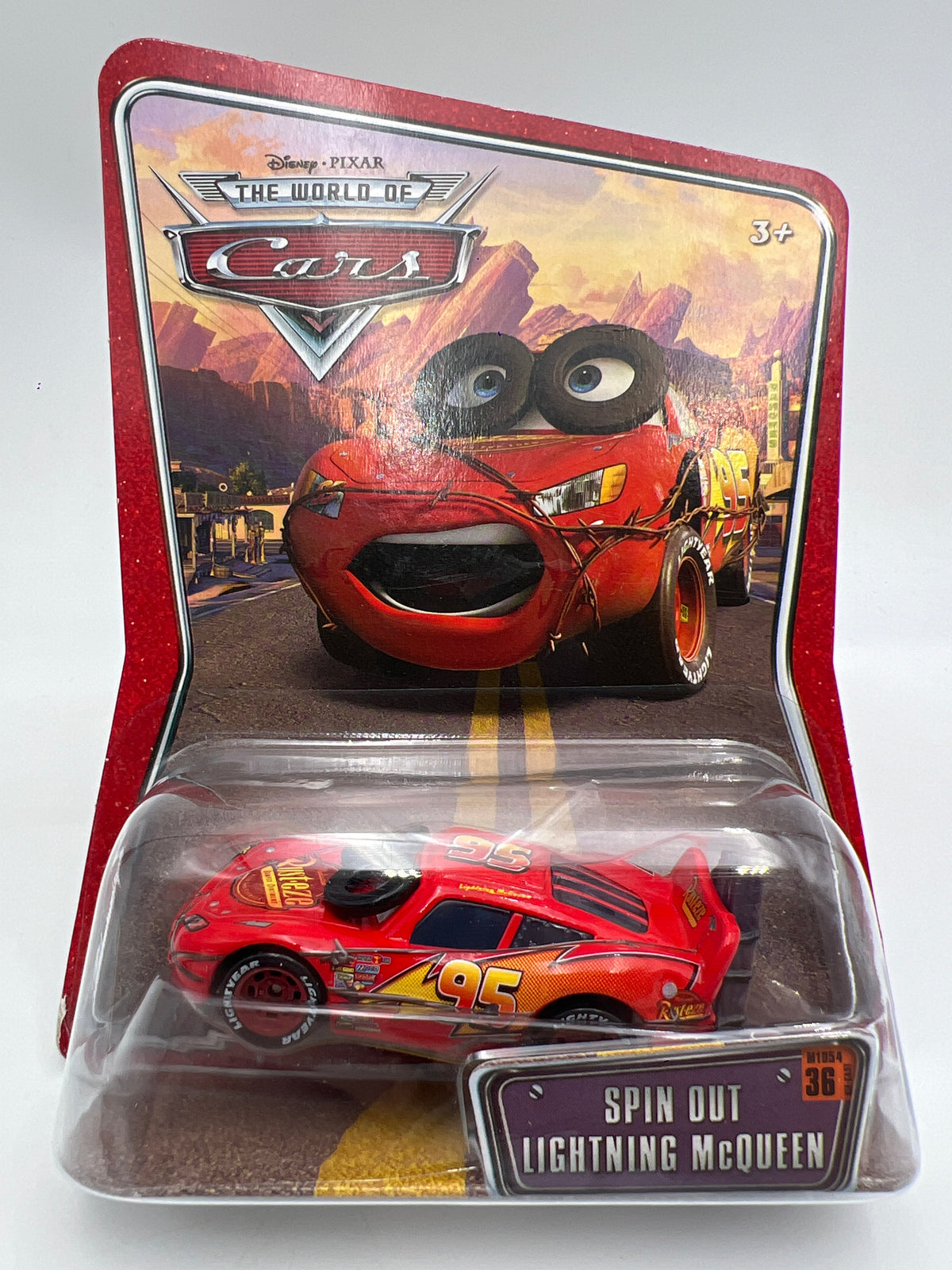 Disney Pixar The World Of Cars #36 Spin Out Lightning McQueen