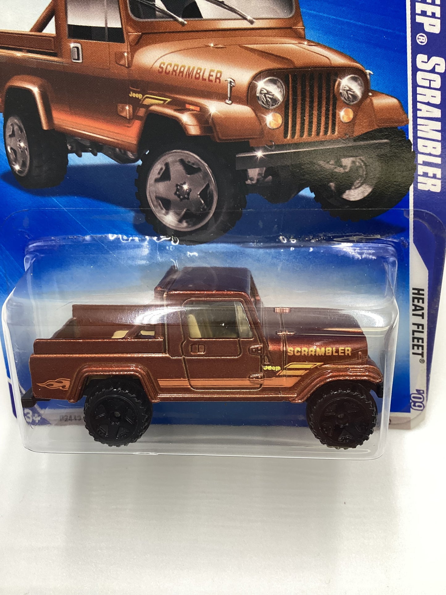 2009 Hot Wheels #123 Jeep Scrambler Brown 42B