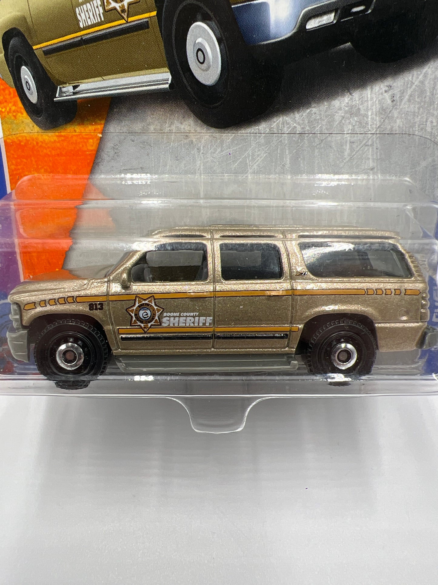 Matchbox 65th Anniversary #38 MBX Service 00 Chevy Suburban Sheriff Gold 208F
