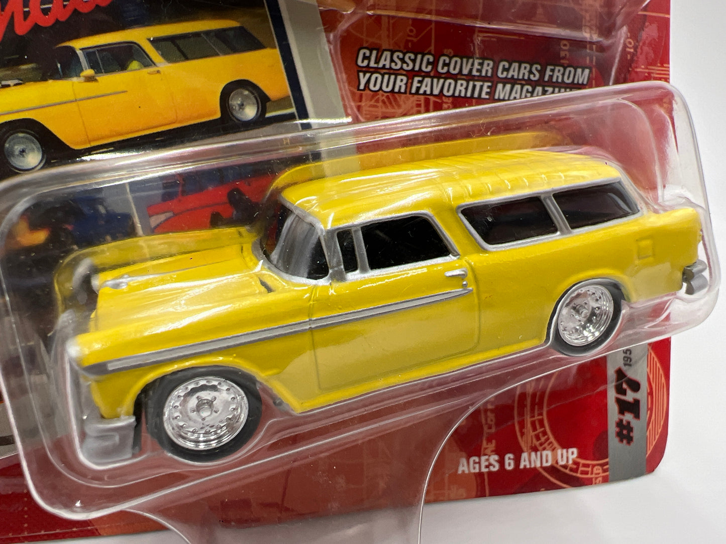 Johnny Lightning Hot Rod Magazine #17 1955 Chevy Nomad Yellow