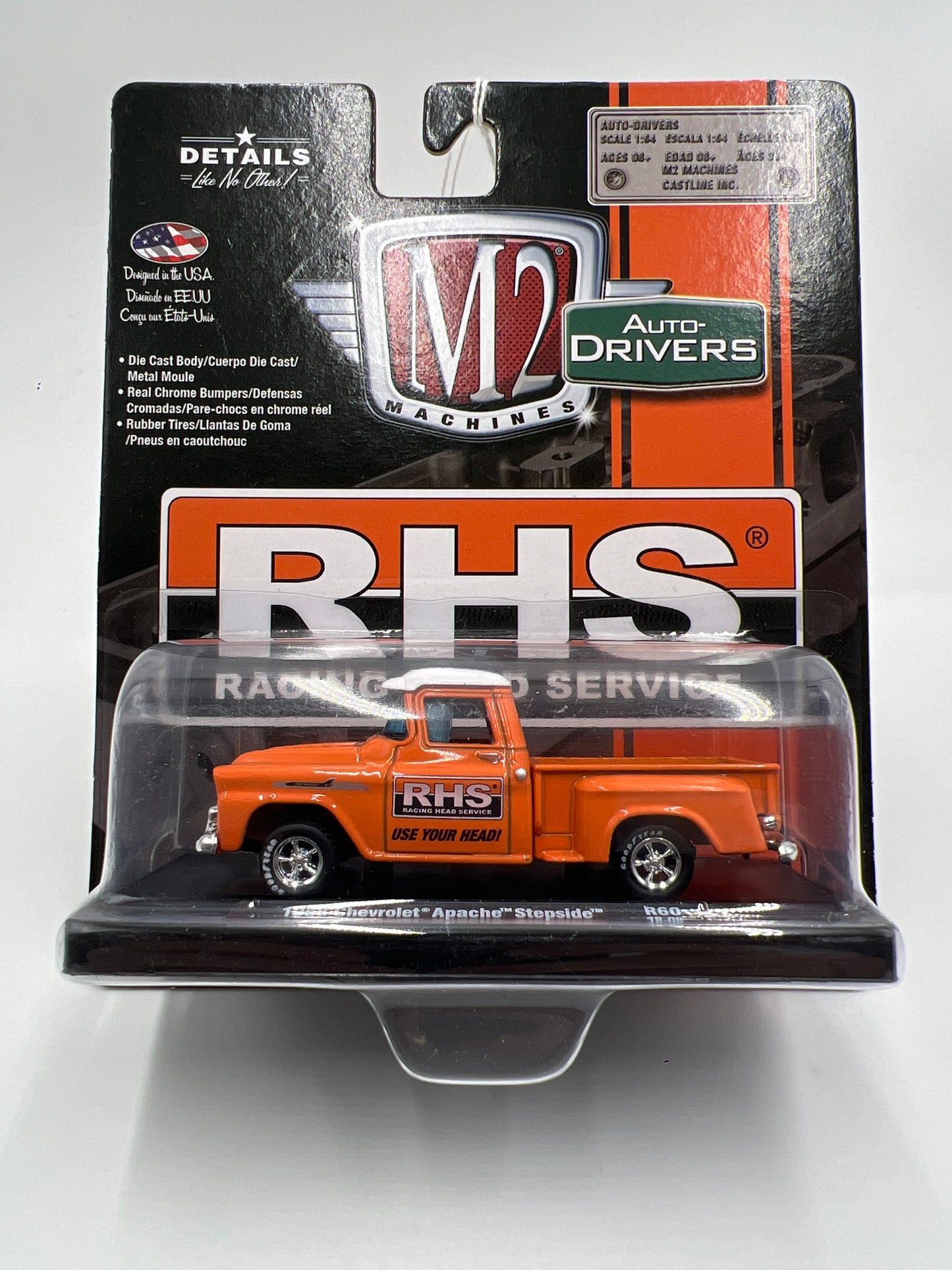 M2 Machines Auto-Drivers 1958 Chevrolet Apache Stepside Orange RHS R60 192G