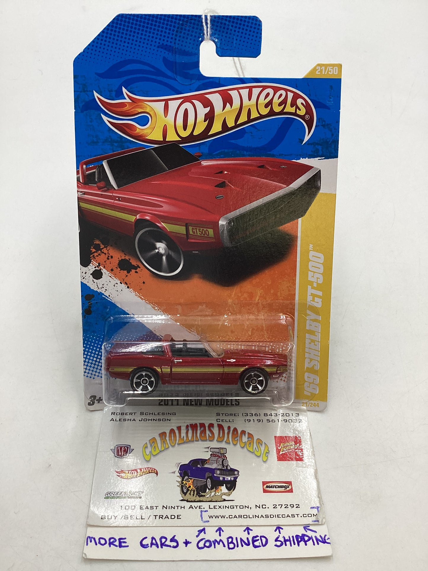 2011 Hot Wheels #21 69 Shelby GT-500 Red 25H