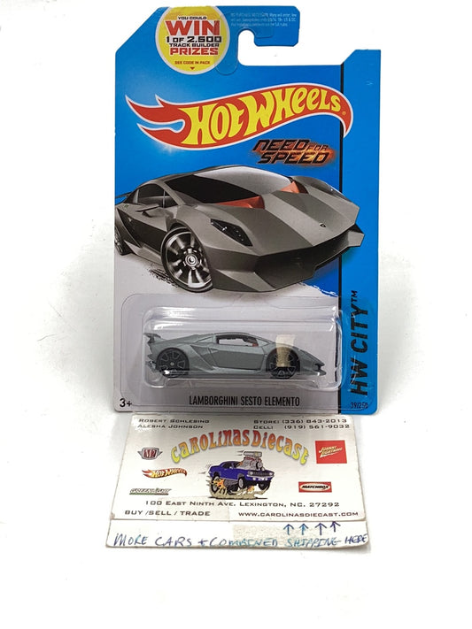 2014 hot wheels #164 Lamborghini Sesto Elemento Need for Speed with protector