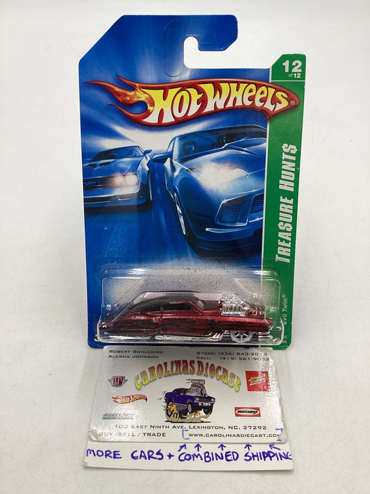 2007 Hot Wheels Super Treasure Hunt #132 Evil Twin *Paint Flaking* with protector