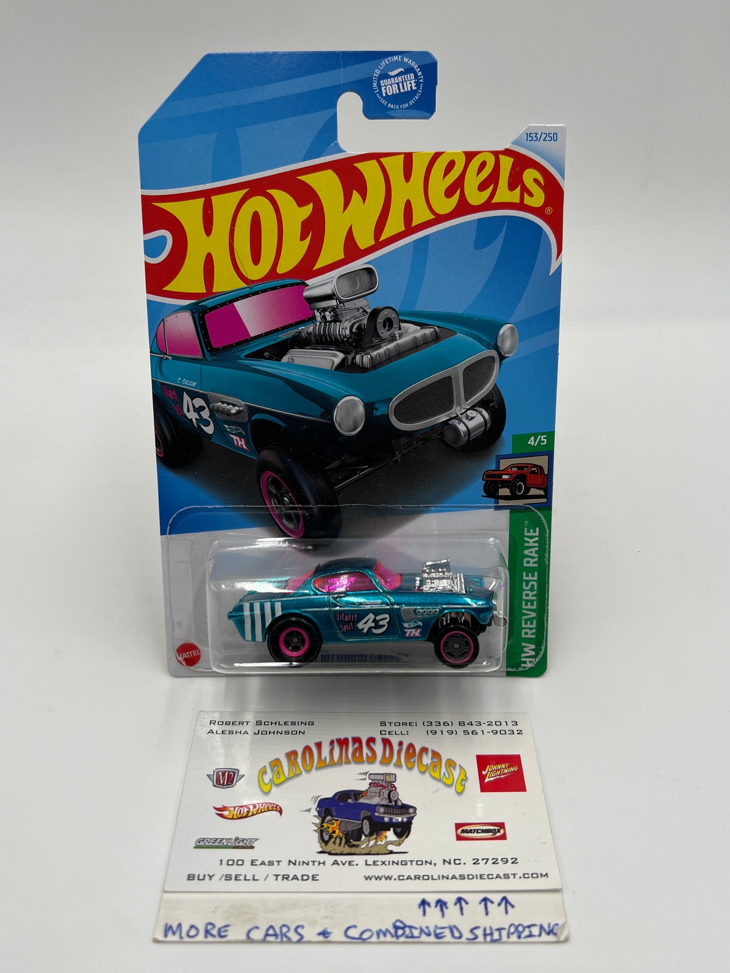 2024 Hot Wheels Super Treasure Hunt #153 Volvo P1800 Gasser Blue W/Protector