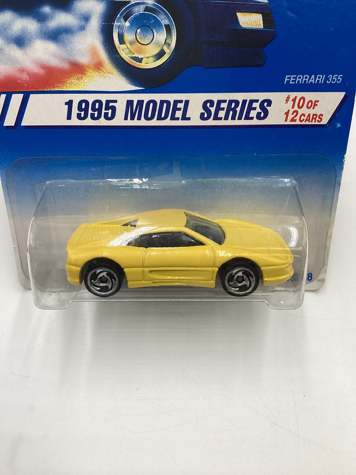 1995 Hot Wheels #350 Ferrari 355 Yellow W/ Saw Blade Wheels (SR)