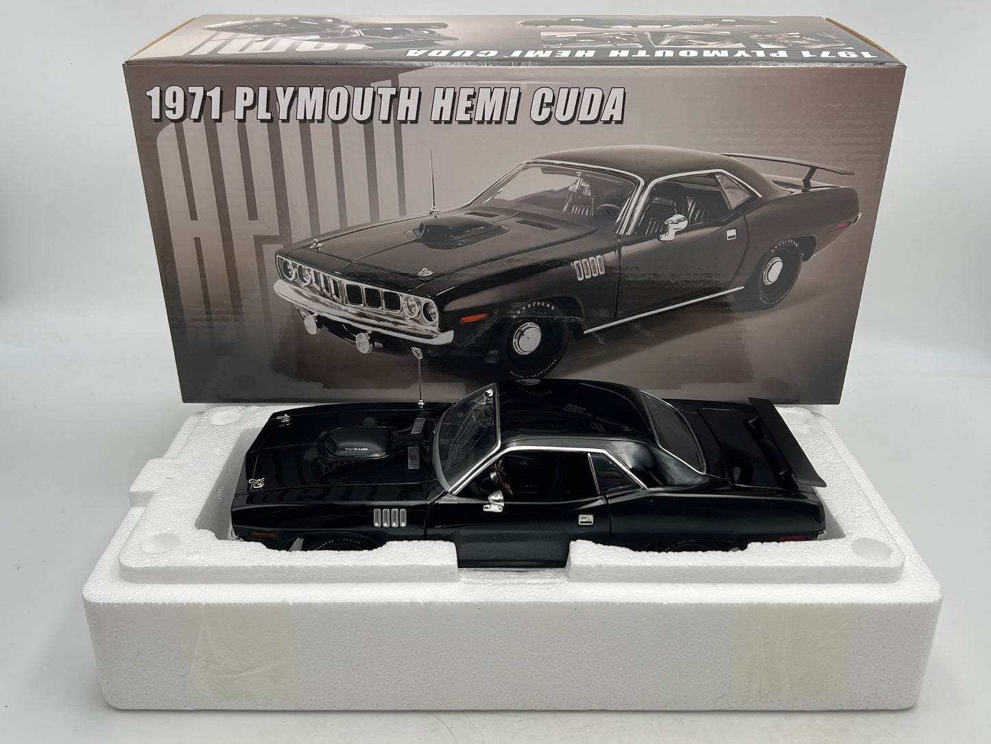 Acme 1:18 Scale #435 Of Only 696 Made 1971 Plymouth Hemi 426 Cuda Black W/Box VHTF