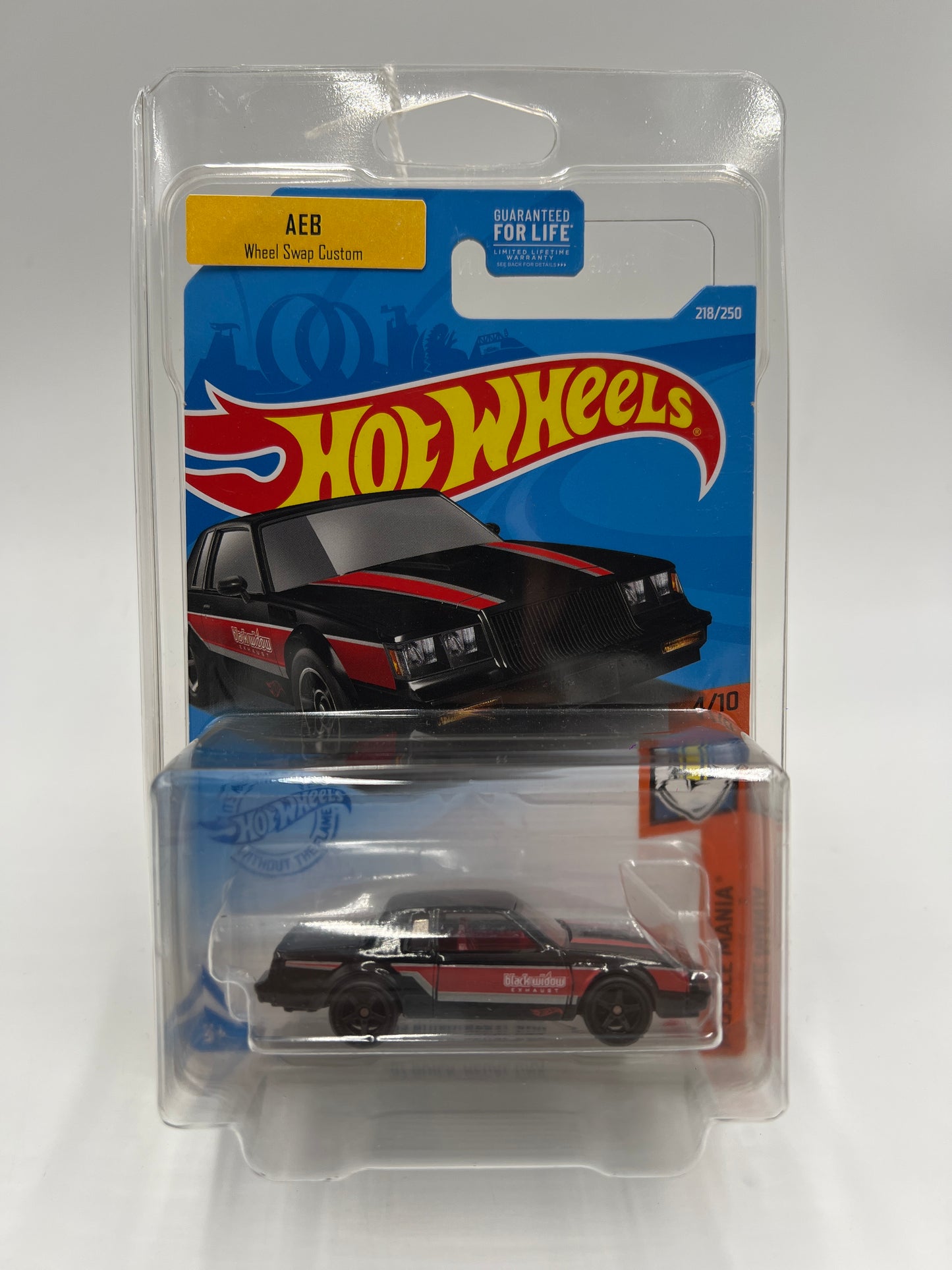 Hot Wheels 87 Buick Regal GNX Black Wheel Swap Custom On Card W/Protector SR