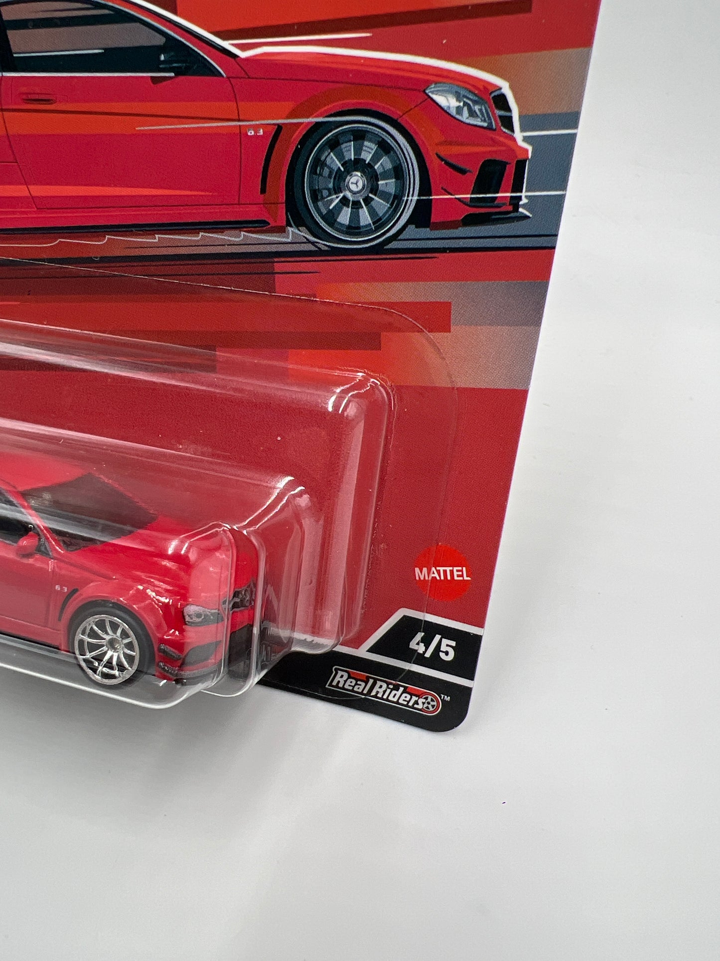 Hot Wheels Premium Deutschland Design #4 12 Mercedes-Benz C63 AMG Coupe Black Series Red 254F
