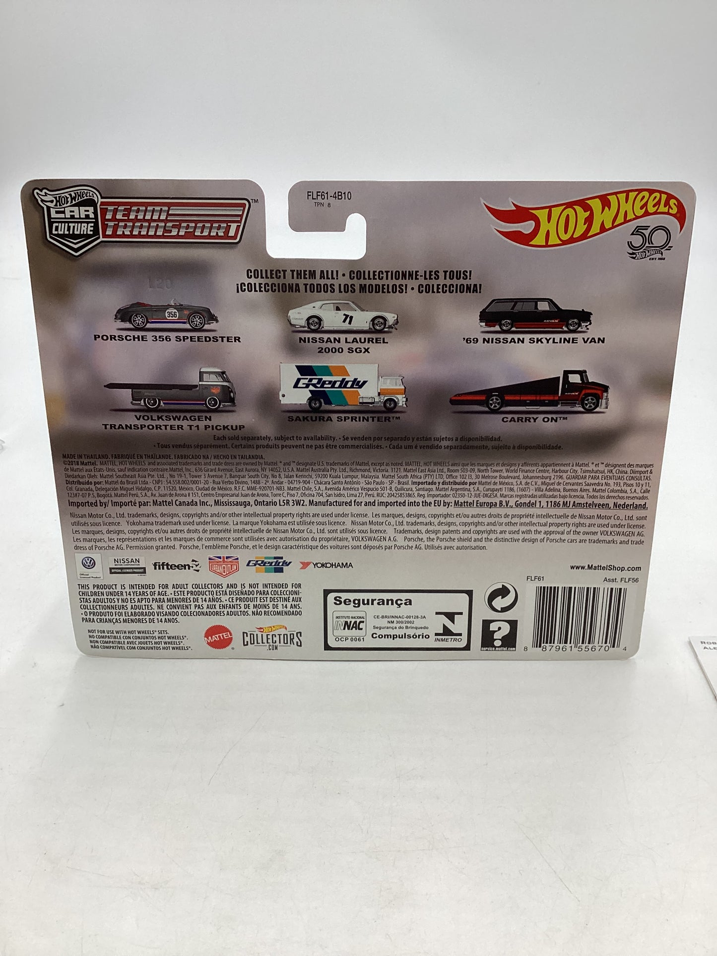 2018 Hot Wheels Team transport #1 Porsche 356 Speedster & Volkswagen Transporter T1 Pickup with Protector