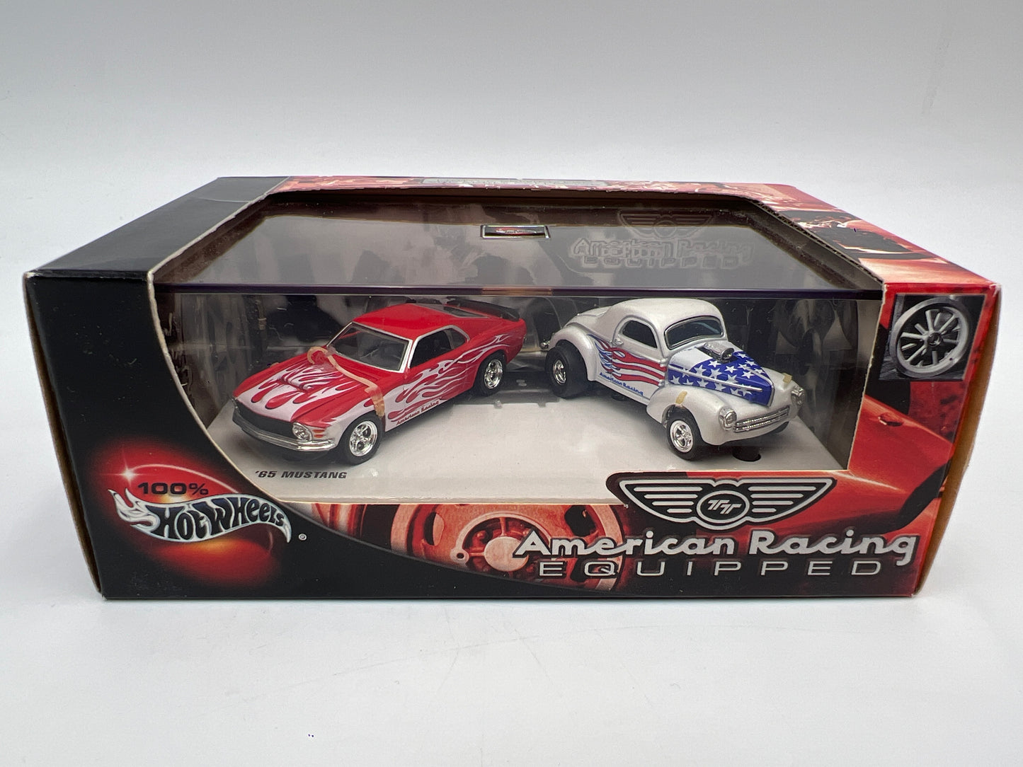 Hot Wheels 100% American Racing Equipped 2 Pack 65 Mustang & 41 Willys Coupe