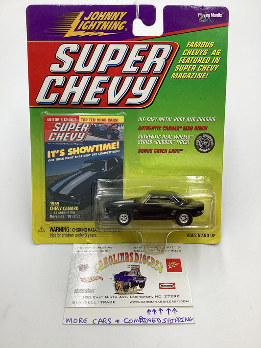 Johnny Lightning Super Chevy 1969 Chevy Camaro Black 218C