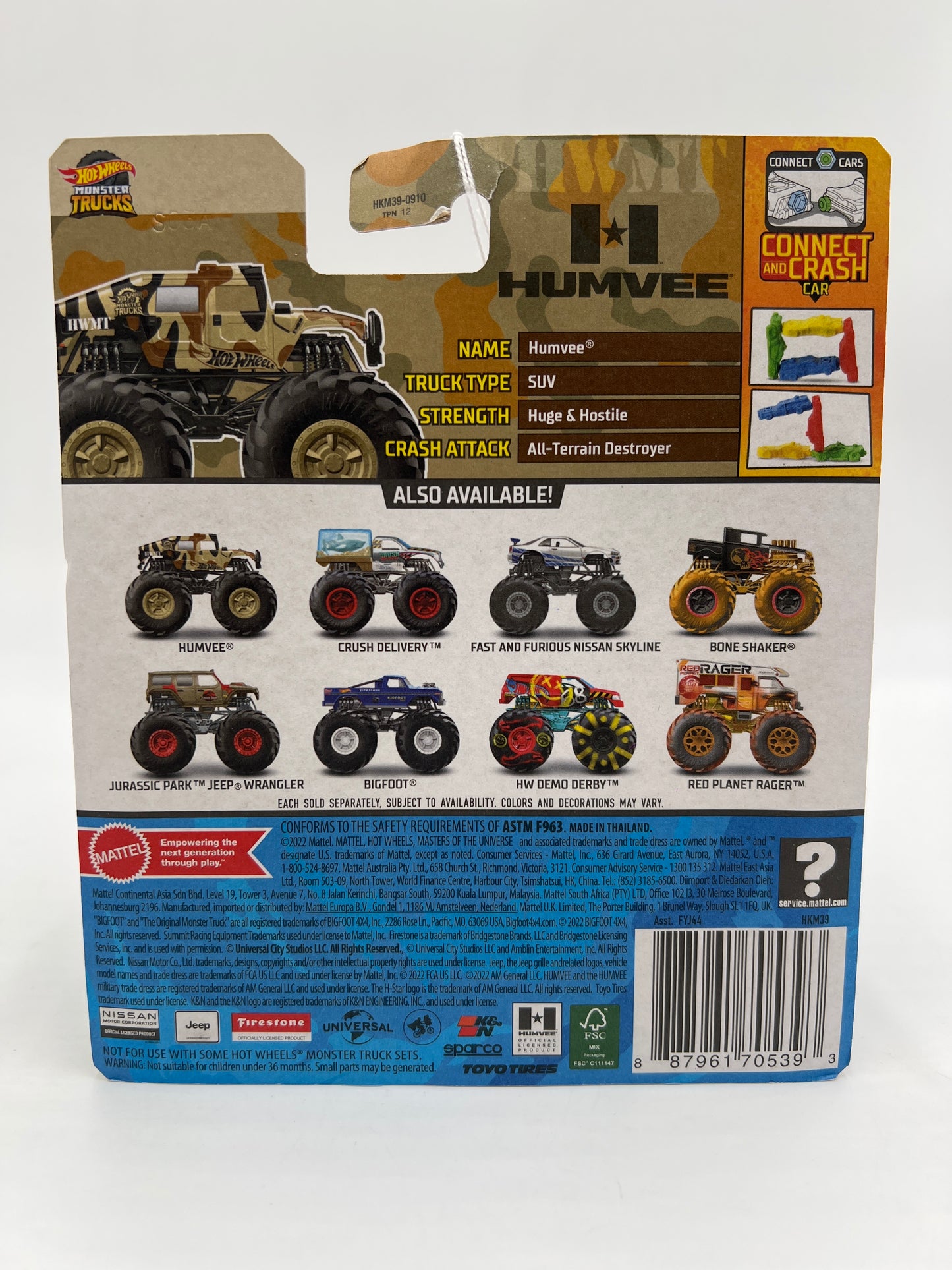 2023 Hot Wheels Monster Trucks Crash Legends #4 Humvee 130H