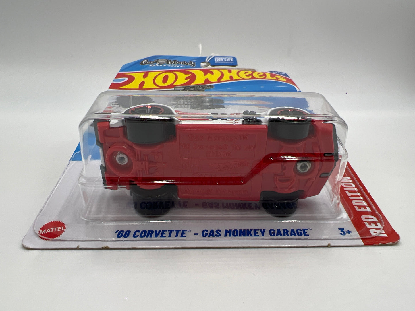 2025 Hot Wheels Target Exclusive Red Edition #134 68 Corvette Gas Monkey Garage White Bad J Hook