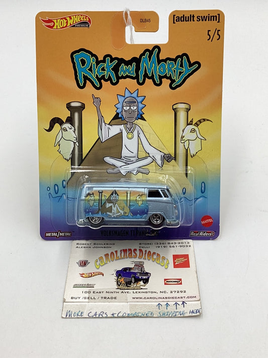 Hot wheels pop culture Rick and Morty 5/5 Volkswagen T1 Panel Bus has crease on card 270H