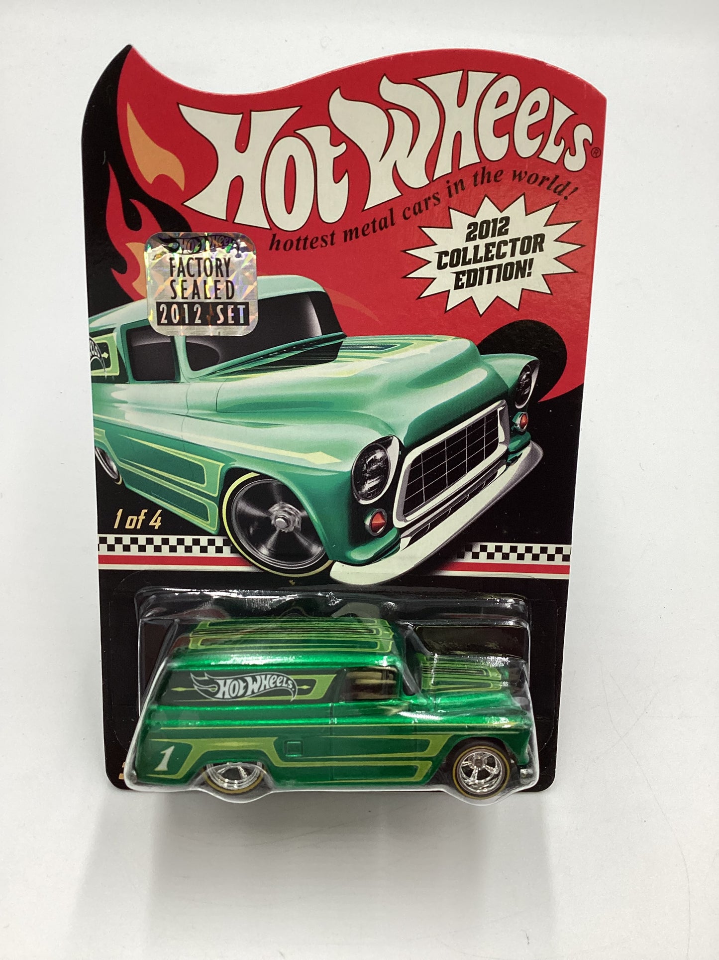 2012 Hot Wheels RLC Kmart Mail in #1 55 Chevy Panel Green Factory Sealed W/Protector