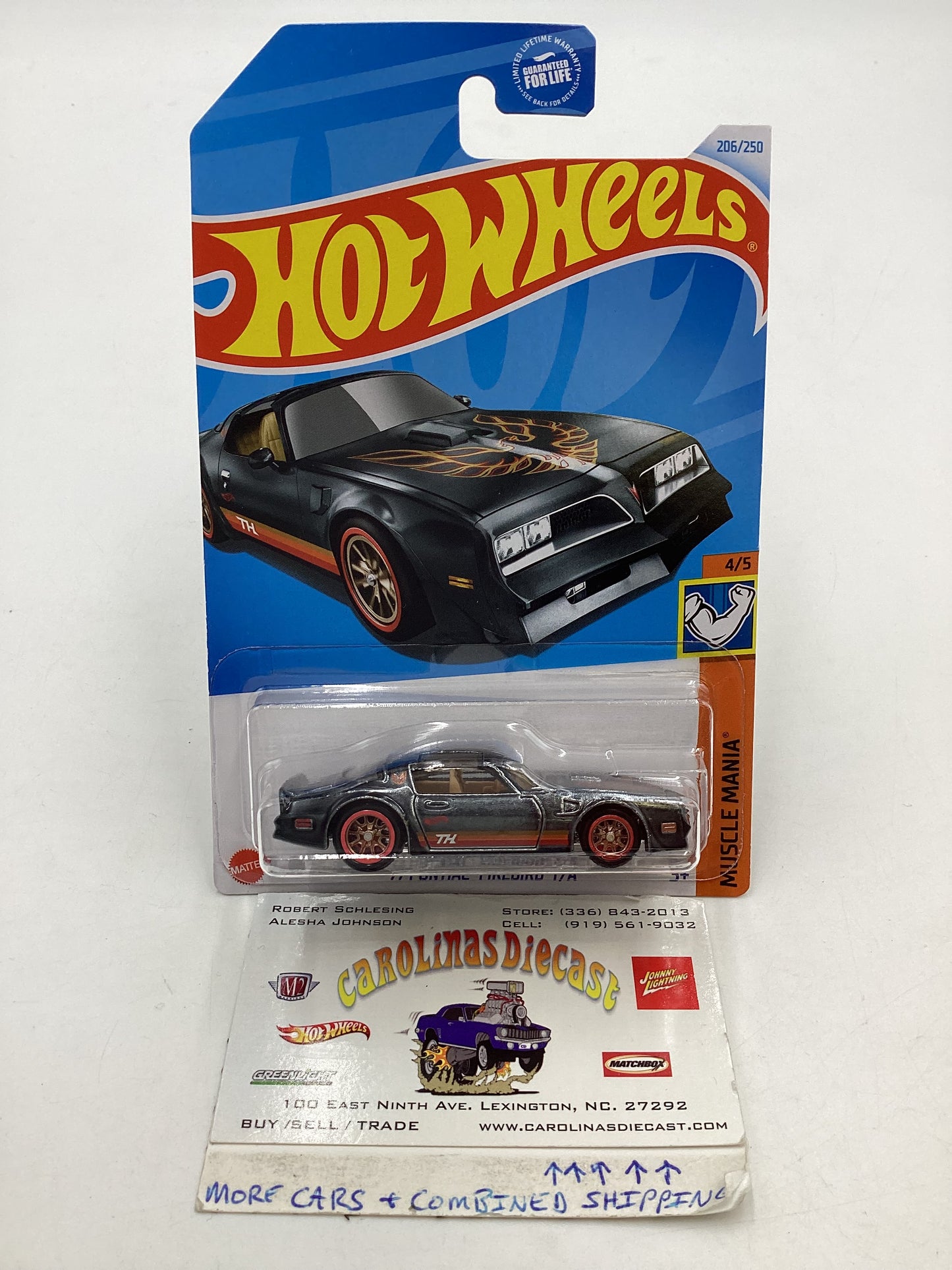 2024 Hot Wheels Super Treasure Hunt #206 L case 77 Pontiac Firebird T/A with protector