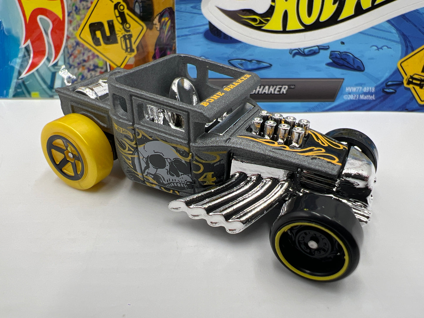 2024 Hot Wheels Mystery Models Series 2 #4 Bone Shaker Gray