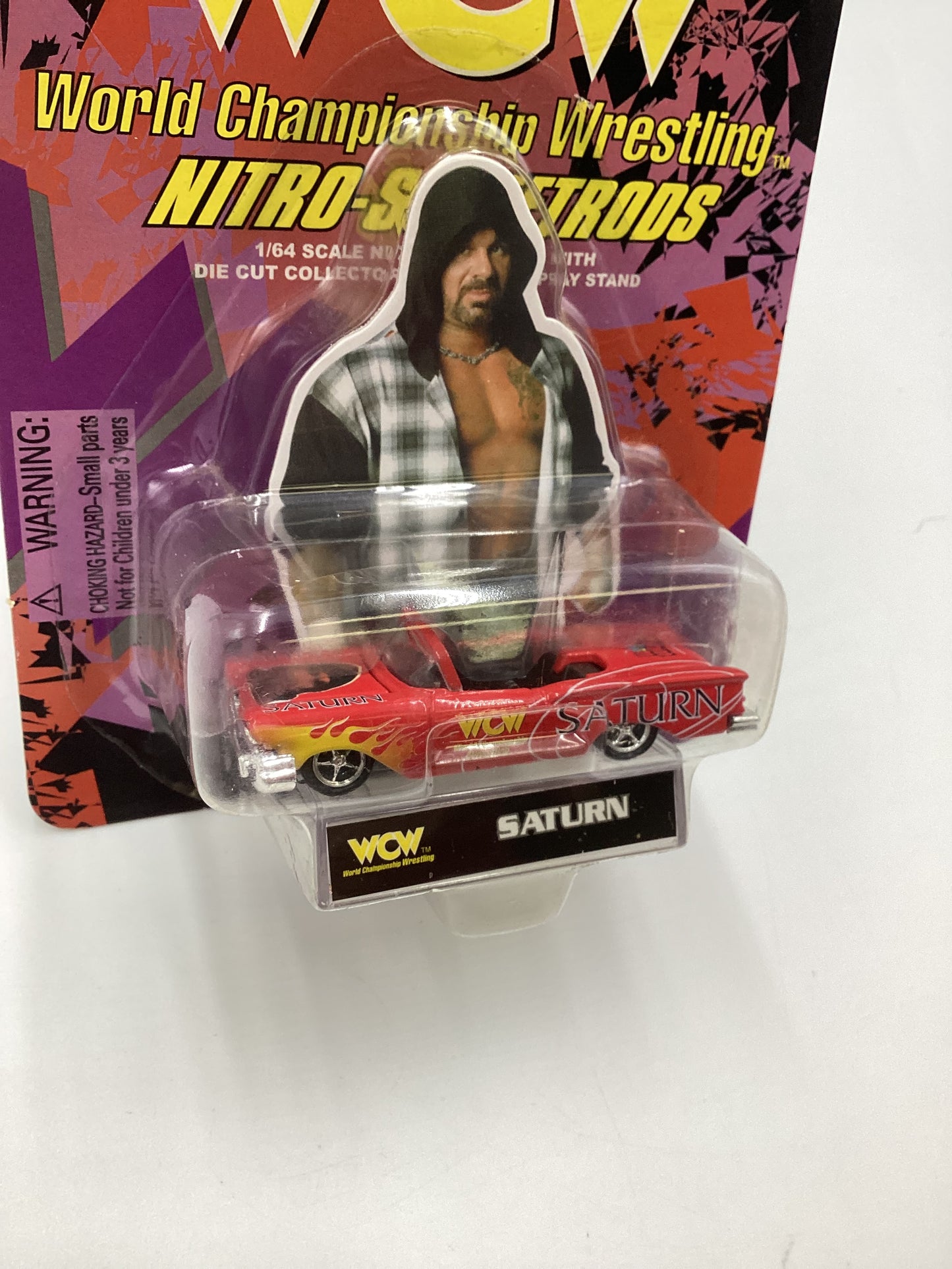 Racing Champions WCW Nitro Streetrods Saturn 58 Chevy Impala Custom Red SR