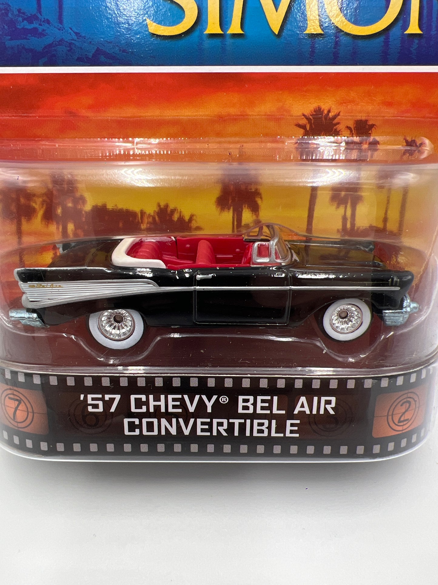 Hot Wheels Retro Entertainment Simon & Simon 57 Chevy Bel Air Convertible Black 241E