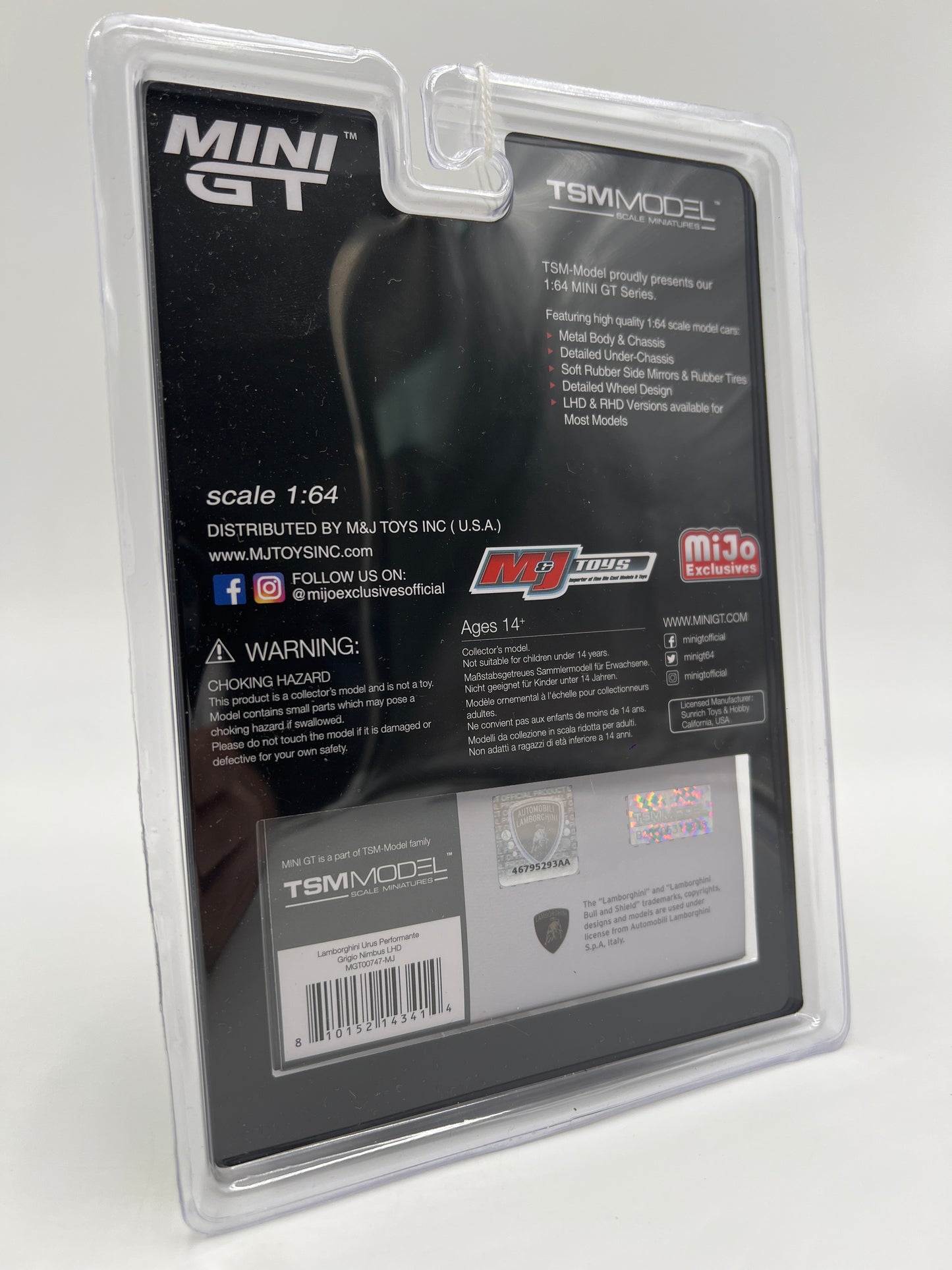 Mini GT Mijo Exclusives #747 Lamborghini Urus Performante Silver