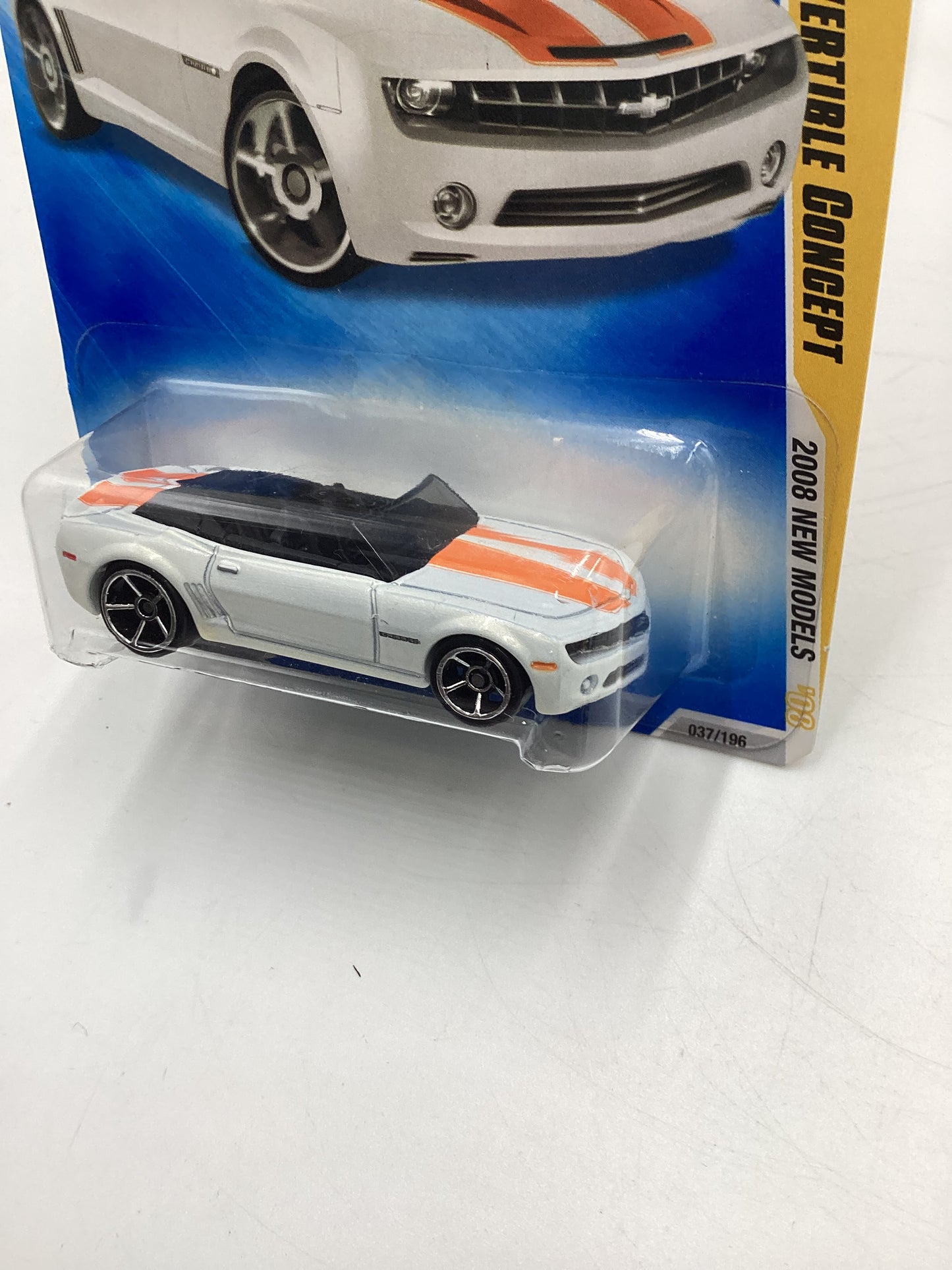 2008 Hot wheels New Models #37 Camaro Concept Convertible White 10H