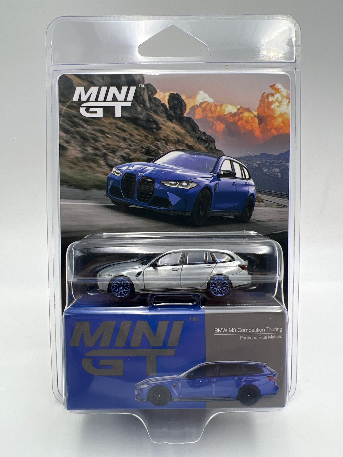 Mini GT #1090 CHASE BMW M3 Competition Touring Blue