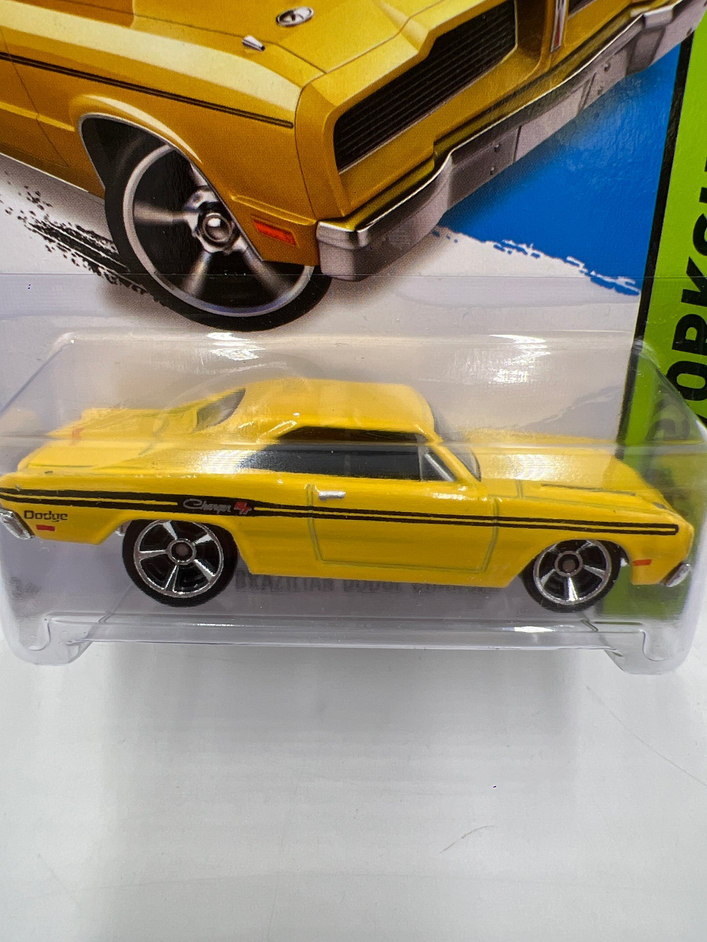 2014 Hot Wheels Workshop #240 1974 Brazilian Dodge Charger Yellow 56A