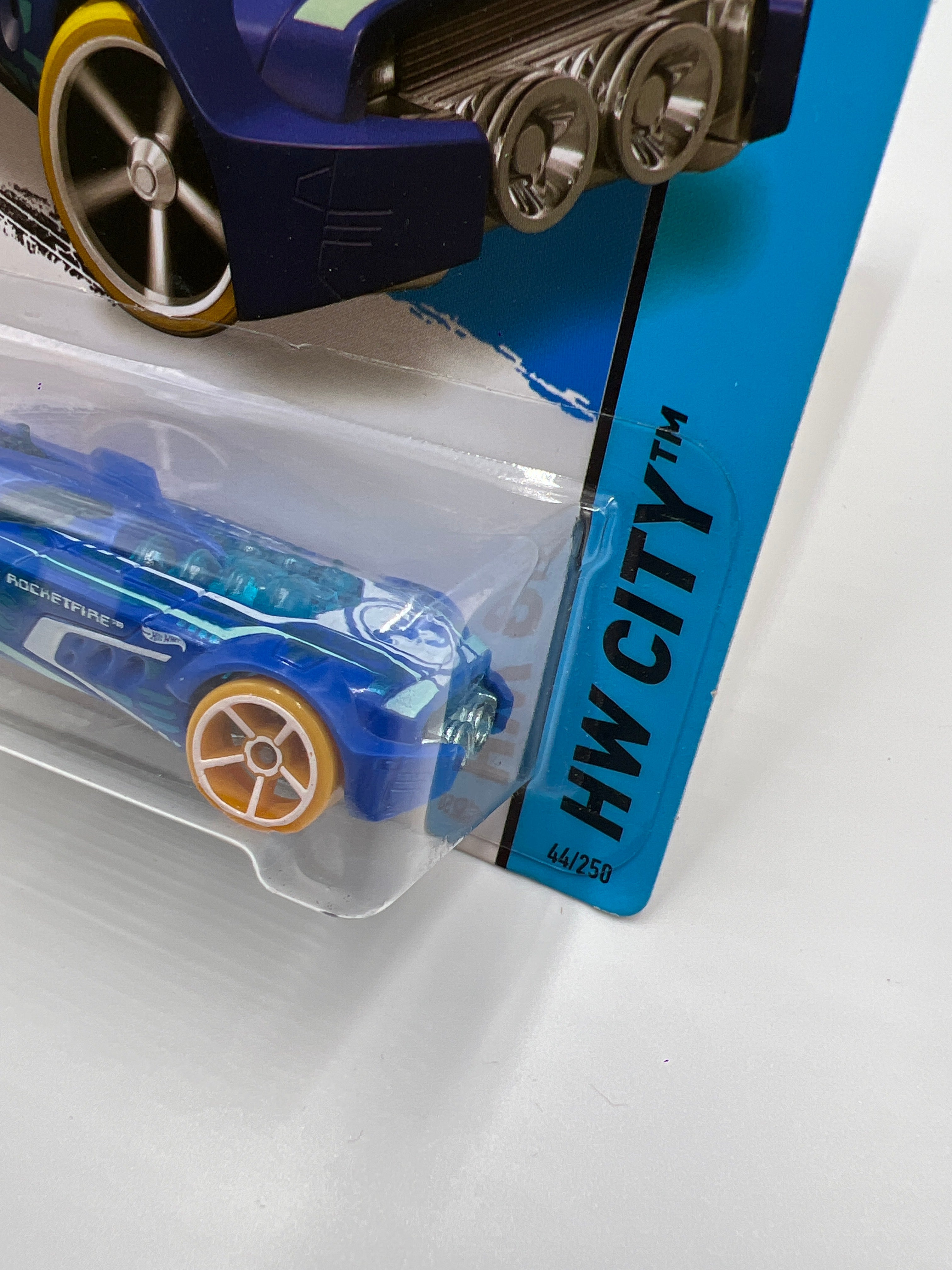 2015 Hot Wheels City Treasure Hunt 44 Rocketfire Blue 277F carolinasdiecast