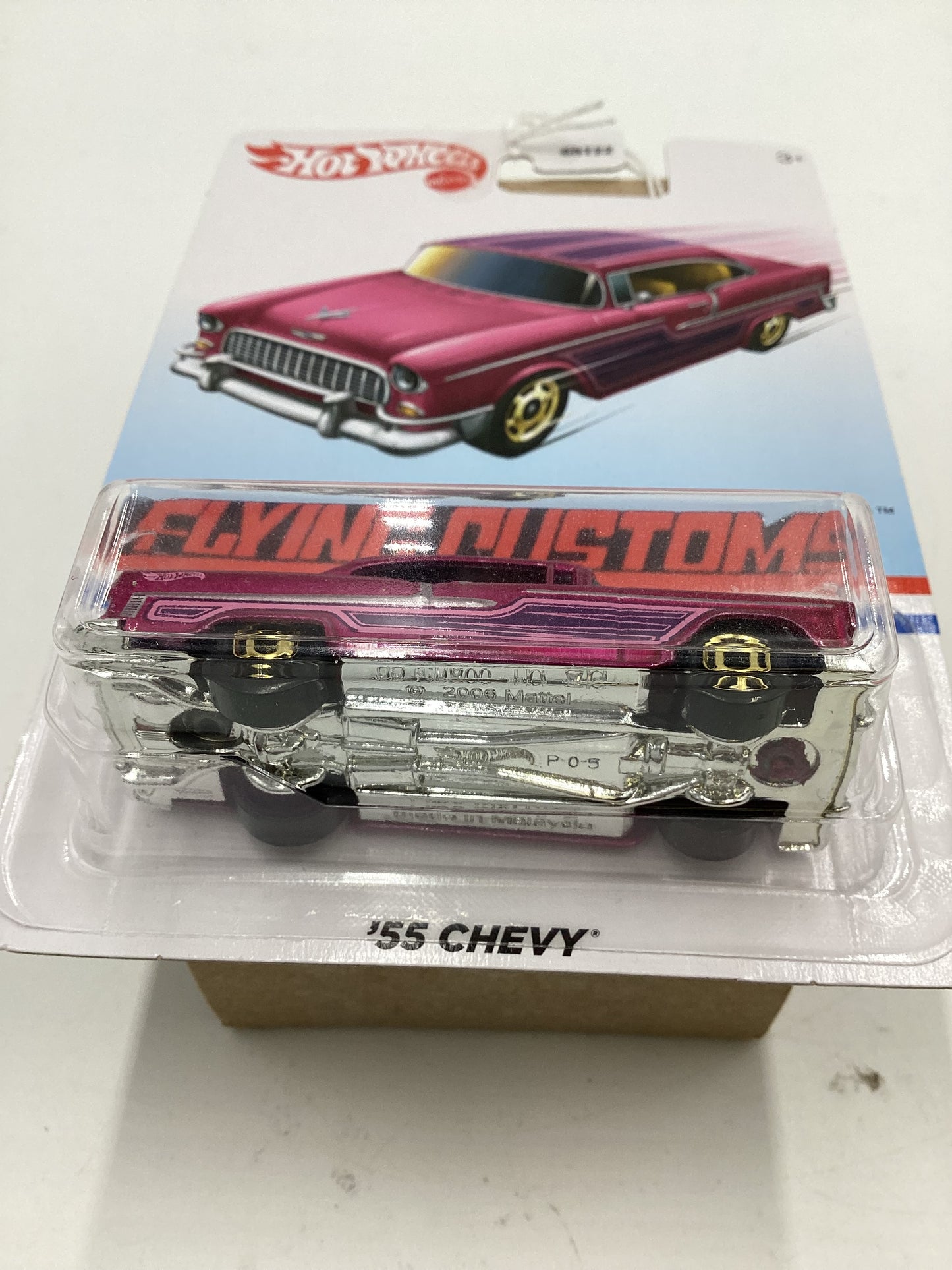 Hot Wheels Target Exclusive Flying Customs 55 Chevy Pink