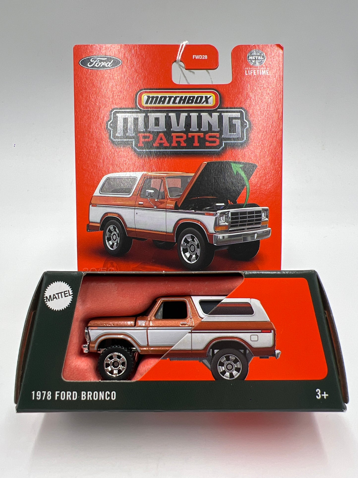 2025 Matchbox Moving Parts #20 1978 Ford Bronco Orange/White 168C