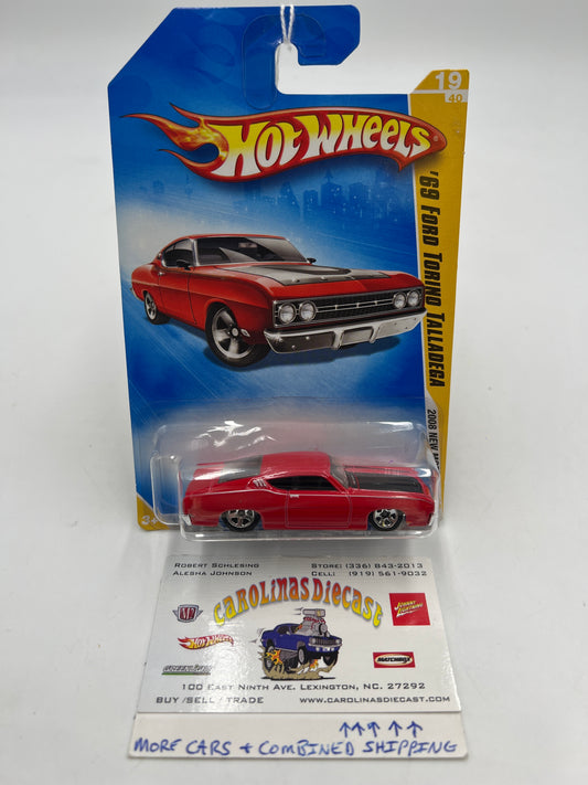 2008 Hot Wheels New Models #19 69 Ford Torino Talladega Red 31D