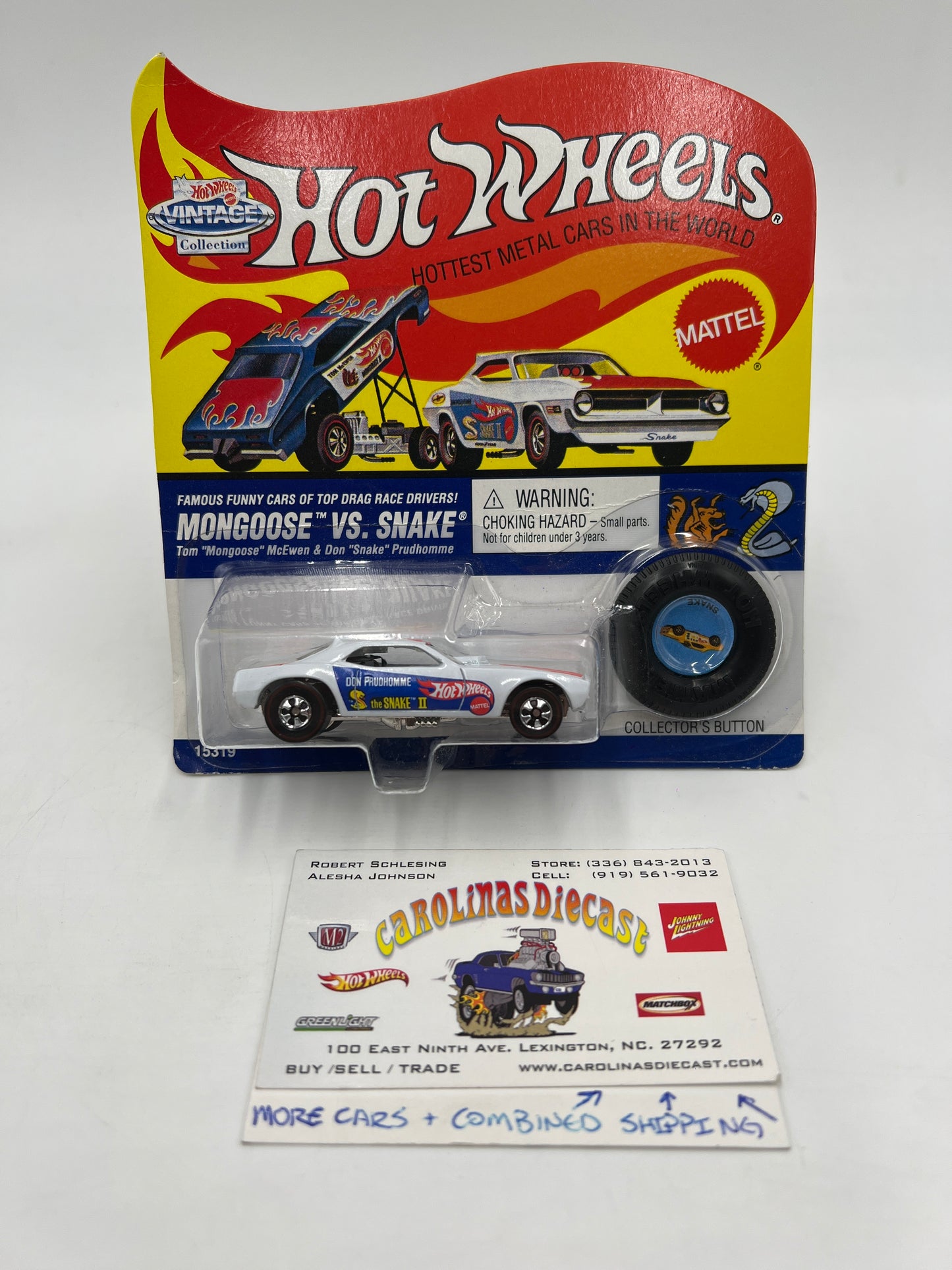 Hot Wheels Vintage Collection Mongoose Vs. Snake Don Prudhomme The Snake II White #2
