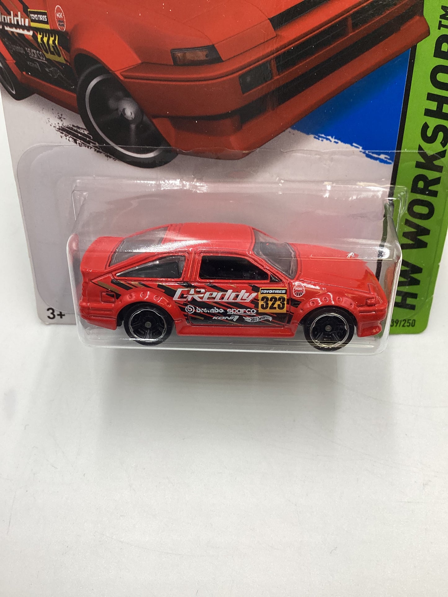 2015 Hot Wheels Workshop #239 Toyota AE-86 Corolla Red