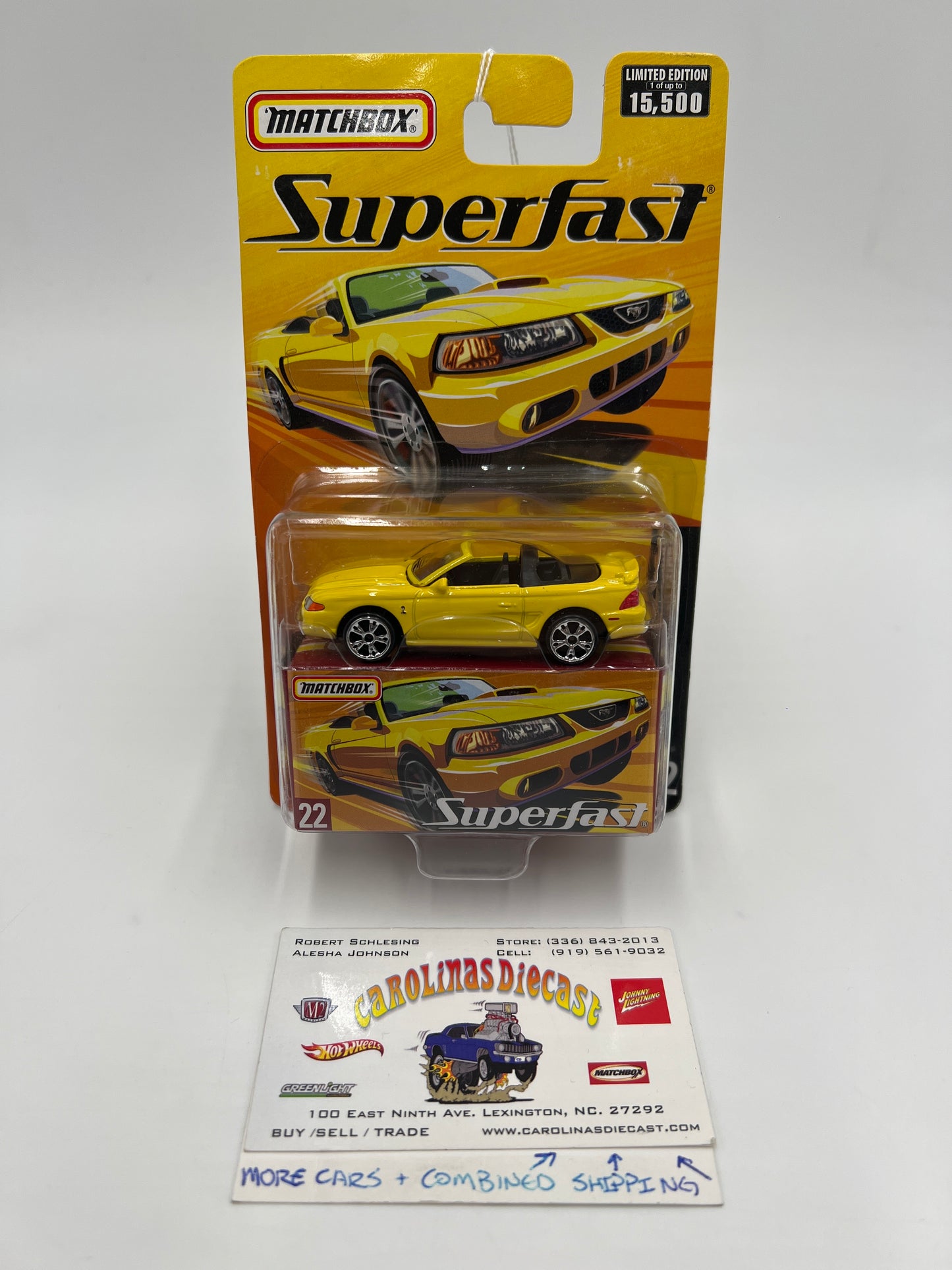 Matchbox Superfast #22 Ford SVT Mustang Cobra Yellow 169M