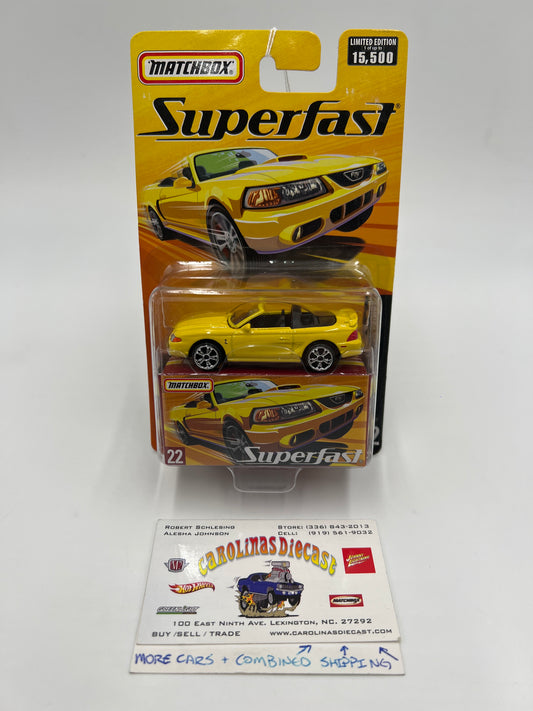 Matchbox Superfast #22 Ford SVT Mustang Cobra Yellow 169M